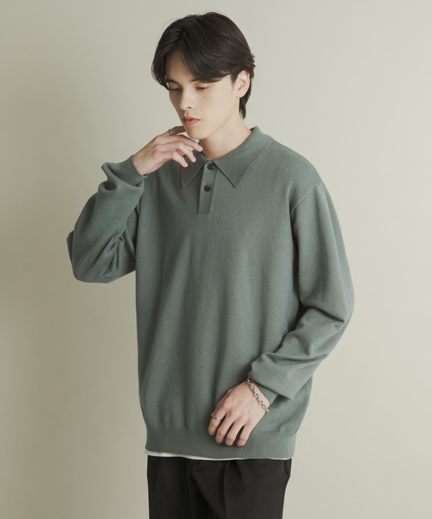 SENSE OF PLACE by URBAN RESEARCH「『一部WEB限定カラー』『洗濯可/毛玉防止』ストレッチニットポロシャツ」|ニット・セーター|