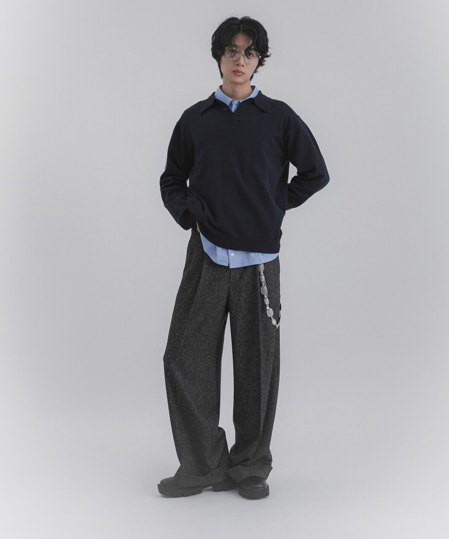 SENSE OF PLACE by URBAN RESEARCH「『一部WEB限定カラー』『洗濯可/毛玉防止』ストレッチニットポロシャツ」|ニット・セーター|