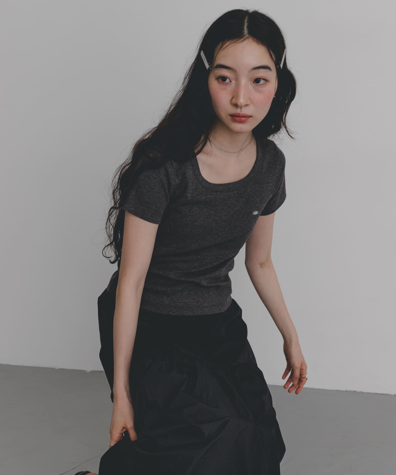 SENSE OF PLACE by URBAN RESEARCH「『一部WEB限定カラー』ラウンドネックリブTシャツ(半袖)」|Tシャツ・カットソー|