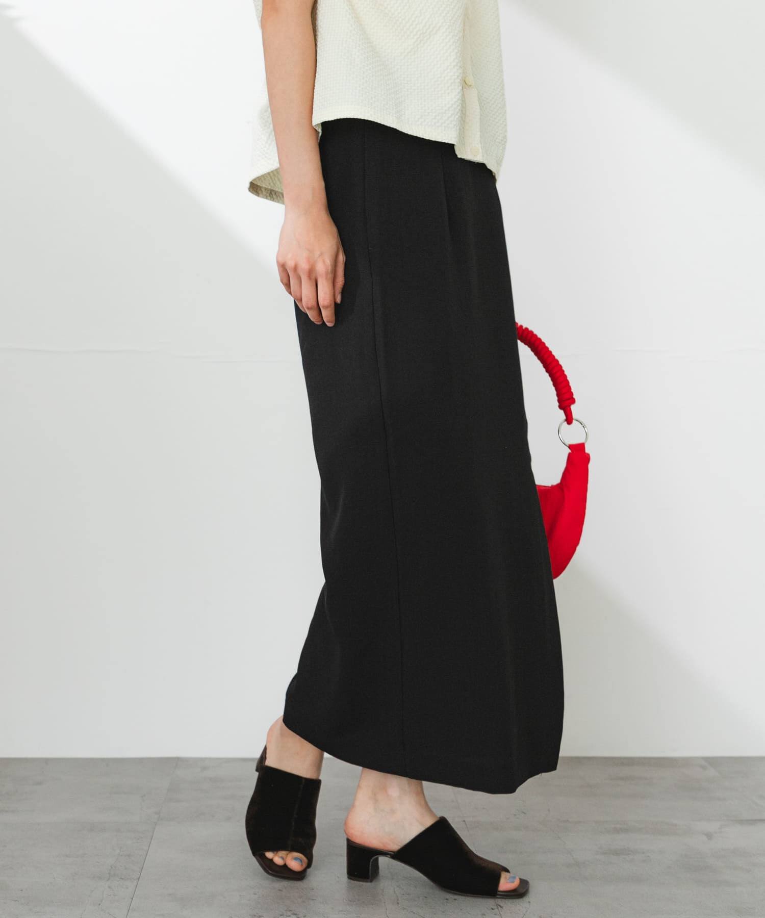 SENSE OF PLACE by URBAN RESEARCH「『一部WEB限定』『UR TECH DRYLUXE』リネンライクスリットタイトスカート」|スカート|
