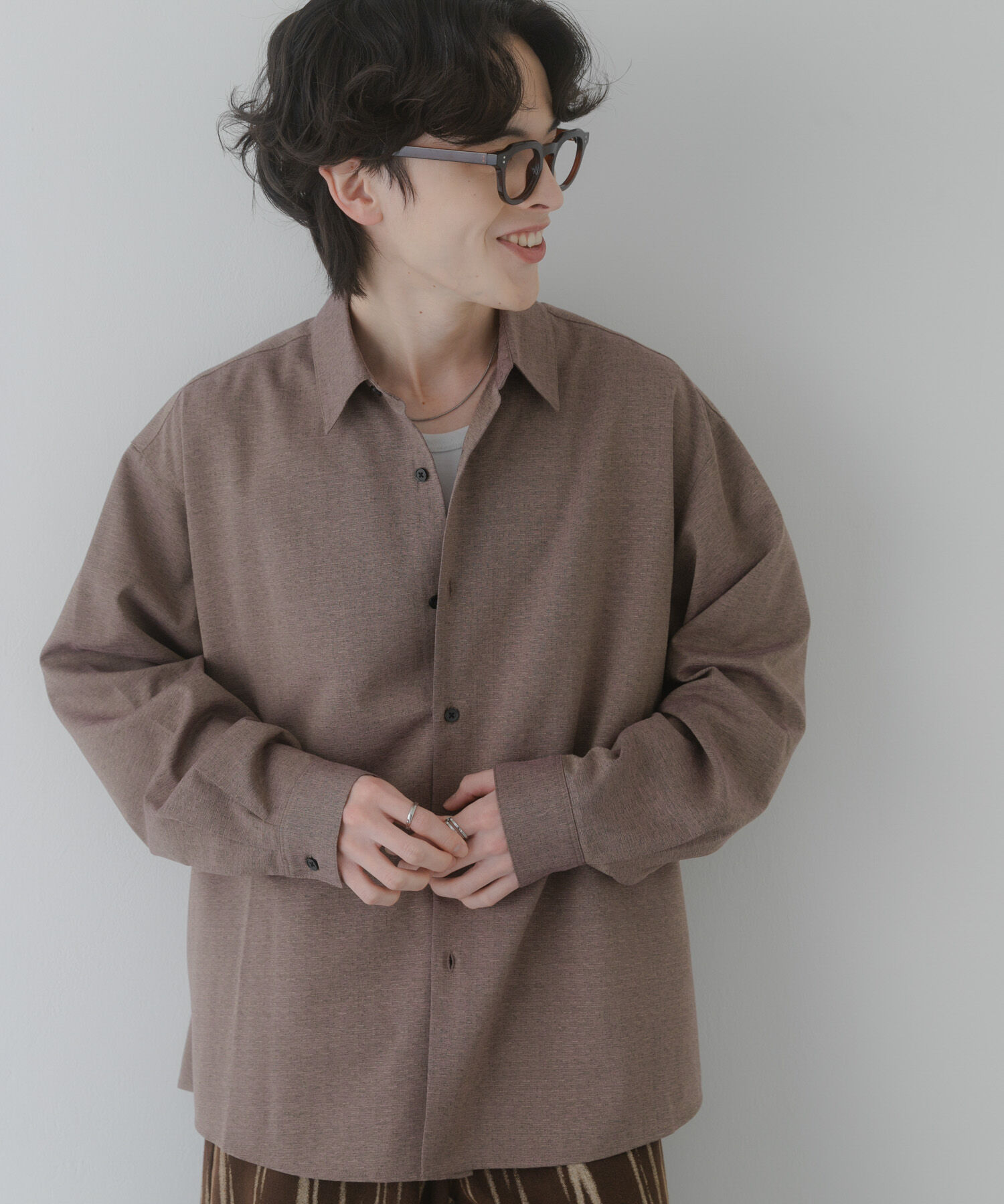 SENSE OF PLACE by URBAN RESEARCH「カラースラブレギュラーカラーシャツ」|シャツ・ブラウス|