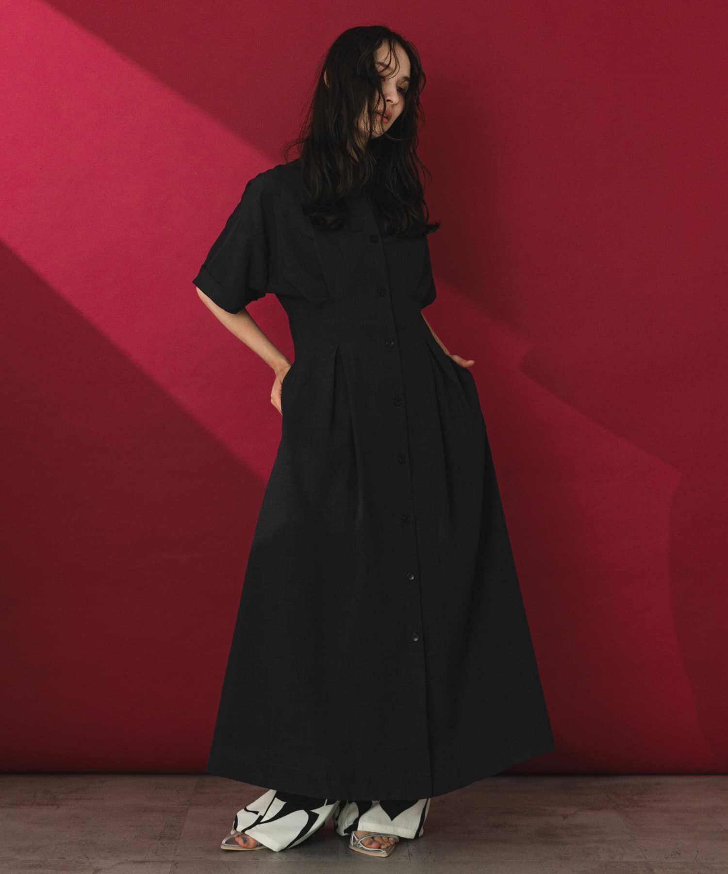 SENSE OF PLACE by URBAN RESEARCH「『UR TECH DRYLUXE』リネンライクワンピース」|ワンピース|