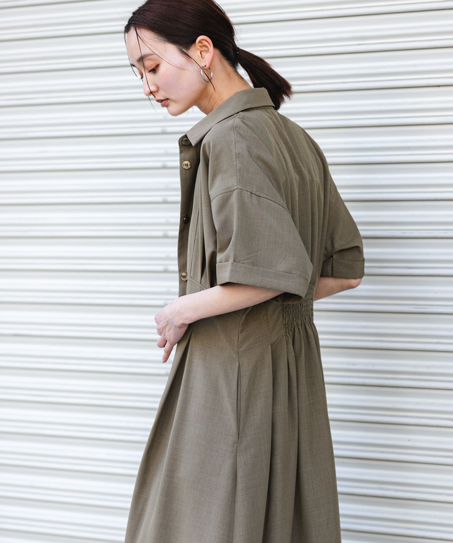 SENSE OF PLACE by URBAN RESEARCH「『UR TECH DRYLUXE』リネンライクワンピース」|ワンピース|
