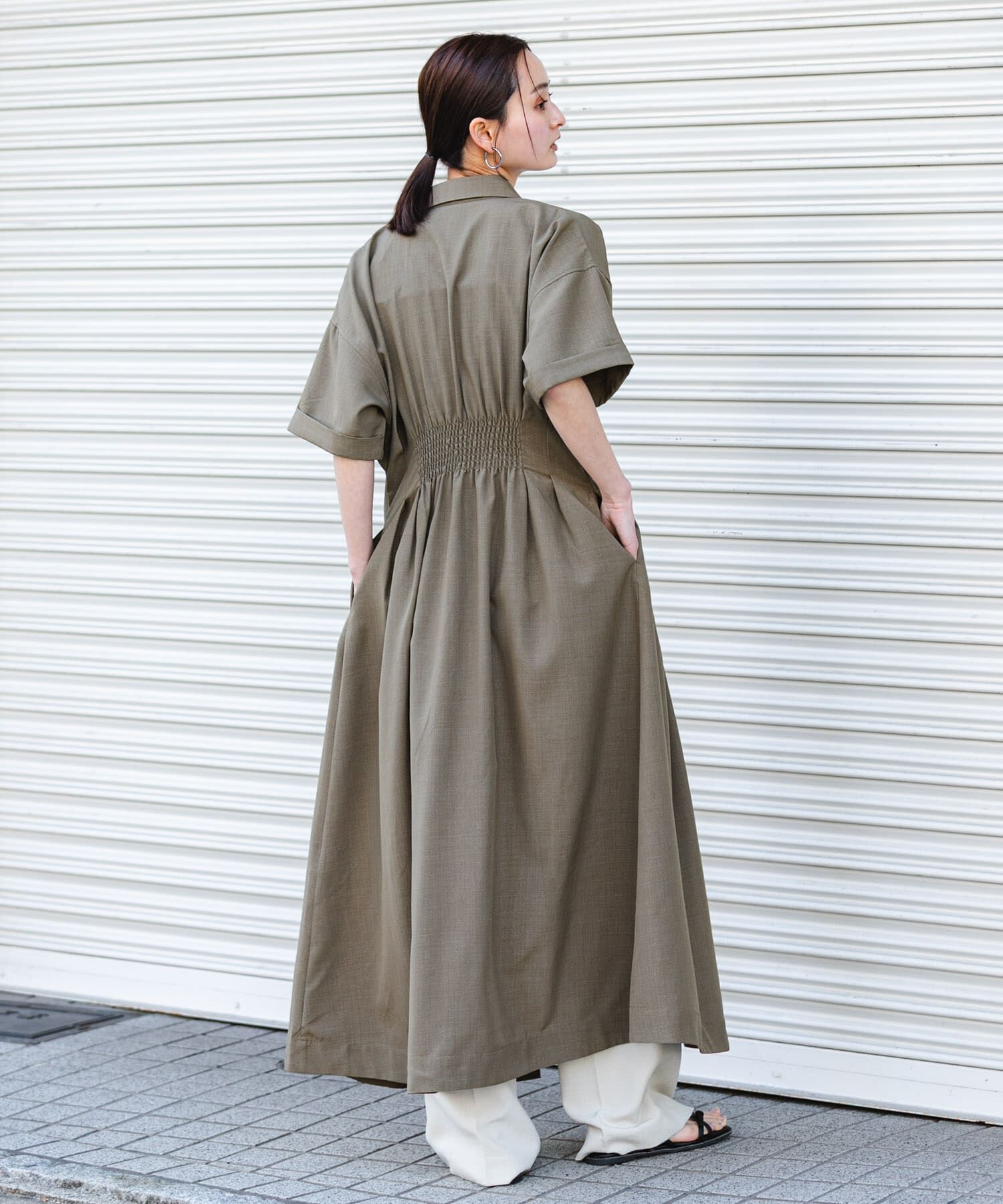 SENSE OF PLACE by URBAN RESEARCH「『UR TECH DRYLUXE』リネンライクワンピース」|ワンピース|