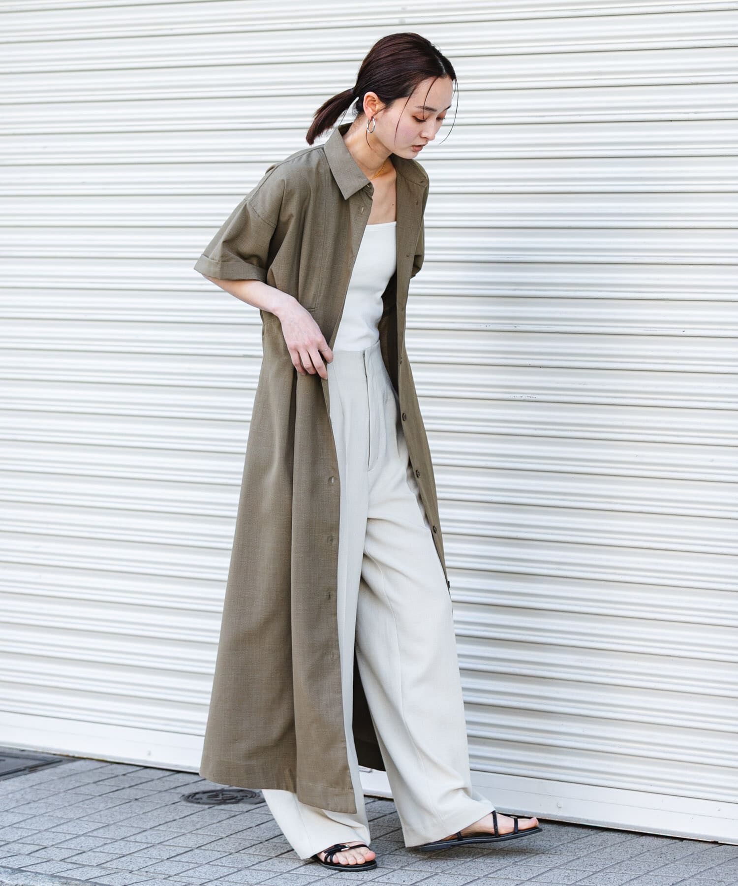 SENSE OF PLACE by URBAN RESEARCH「『UR TECH DRYLUXE』リネンライクワンピース」|ワンピース|