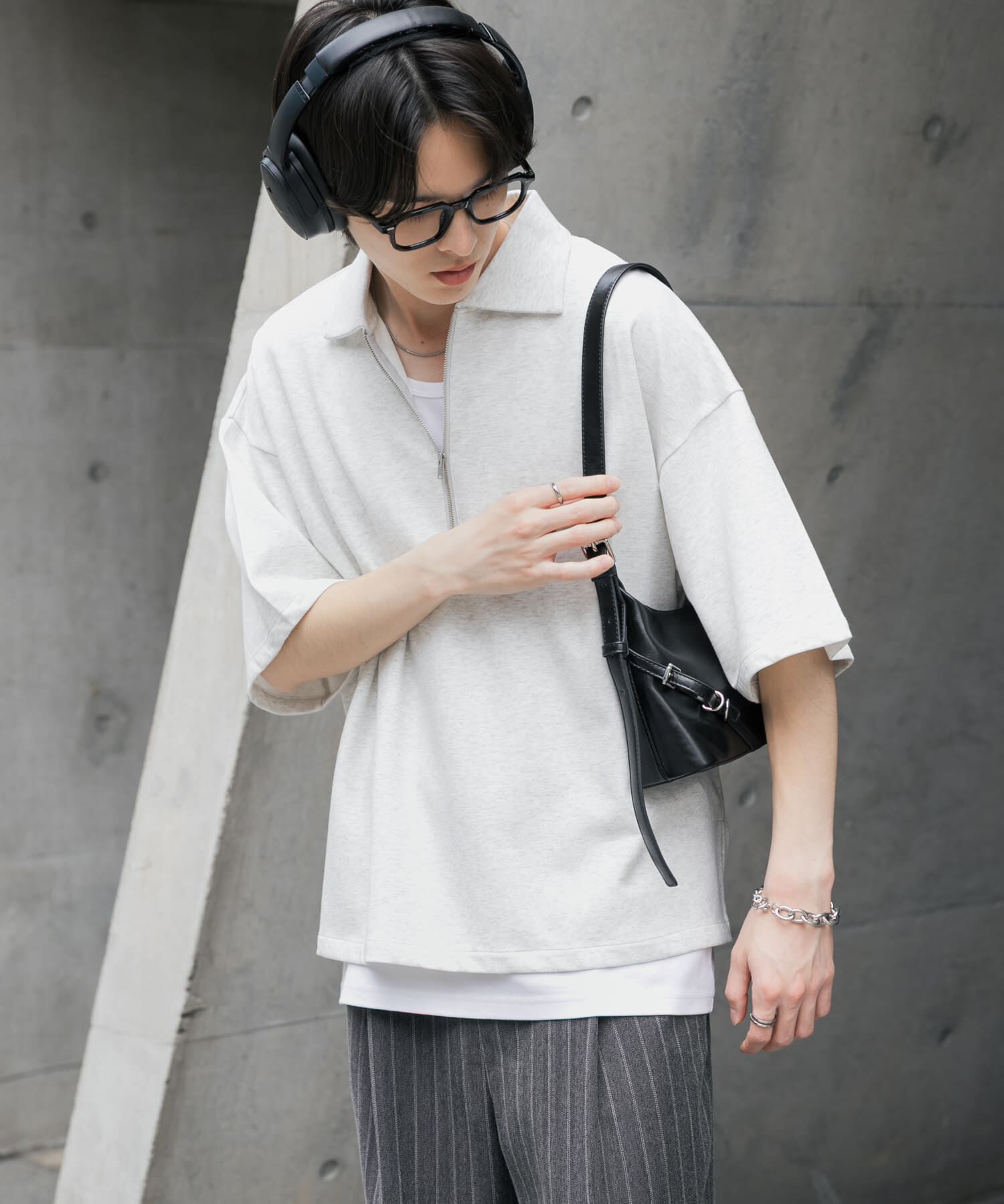 SENSE OF PLACE by URBAN RESEARCH「『ユニセックス』ダンボールポンチハーフジップショートスリーブTシャツ」|Tシャツ・カットソー|