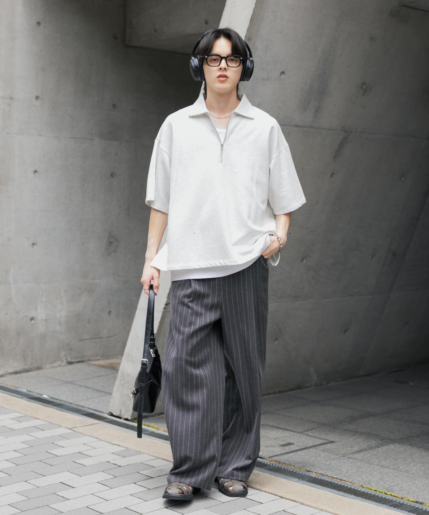SENSE OF PLACE by URBAN RESEARCH「『ユニセックス』ダンボールポンチハーフジップショートスリーブTシャツ」|Tシャツ・カットソー|