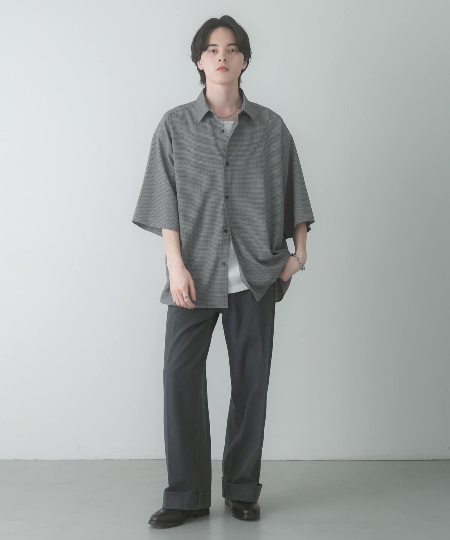 SENSE OF PLACE by URBAN RESEARCH「『ﾕﾆｾｯｸｽ』ﾏｲｸﾛﾁｪｯｸｴｸｽﾄﾗﾙｰｽﾞｼｮｰﾄｽﾘｰﾌ 」|シャツ・ブラウス|