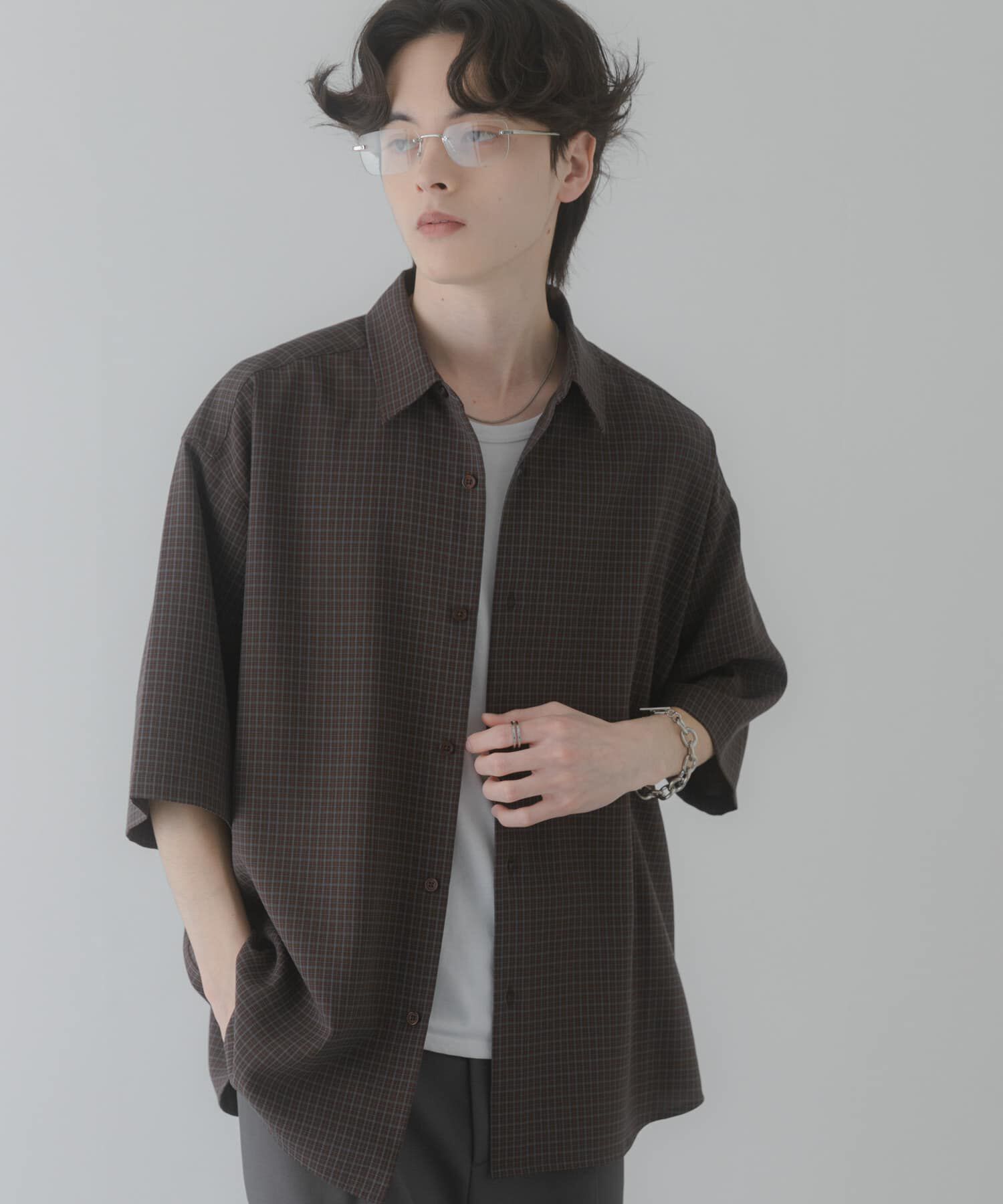 SENSE OF PLACE by URBAN RESEARCH「『ﾕﾆｾｯｸｽ』ﾏｲｸﾛﾁｪｯｸｴｸｽﾄﾗﾙｰｽﾞｼｮｰﾄｽﾘｰﾌ 」|シャツ・ブラウス|