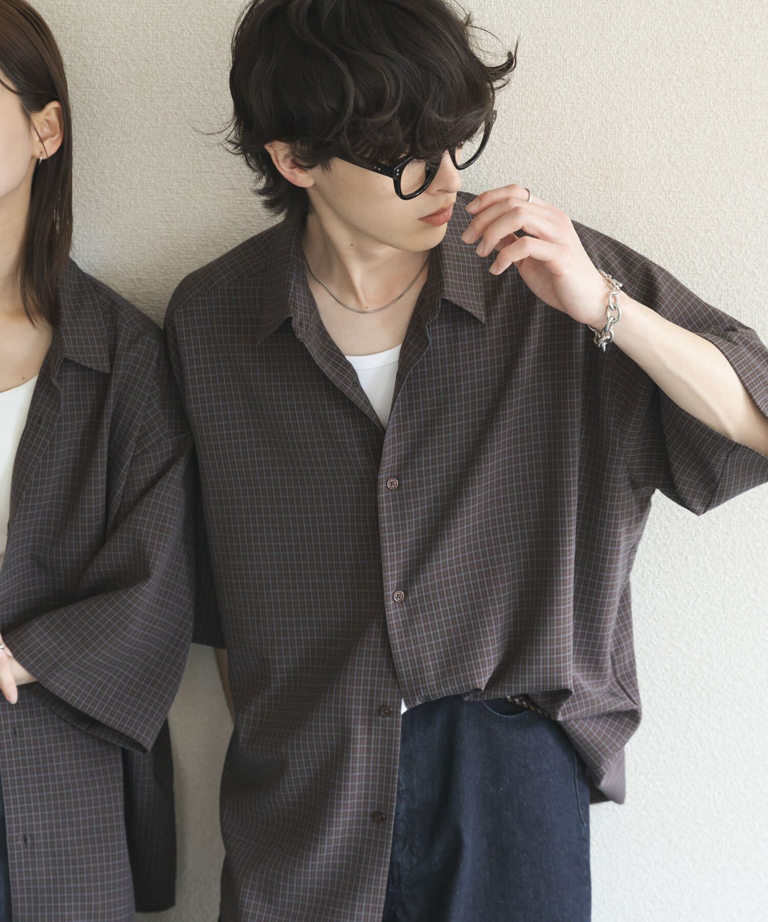 SENSE OF PLACE by URBAN RESEARCH「『ﾕﾆｾｯｸｽ』ﾏｲｸﾛﾁｪｯｸｴｸｽﾄﾗﾙｰｽﾞｼｮｰﾄｽﾘｰﾌ 」|シャツ・ブラウス|