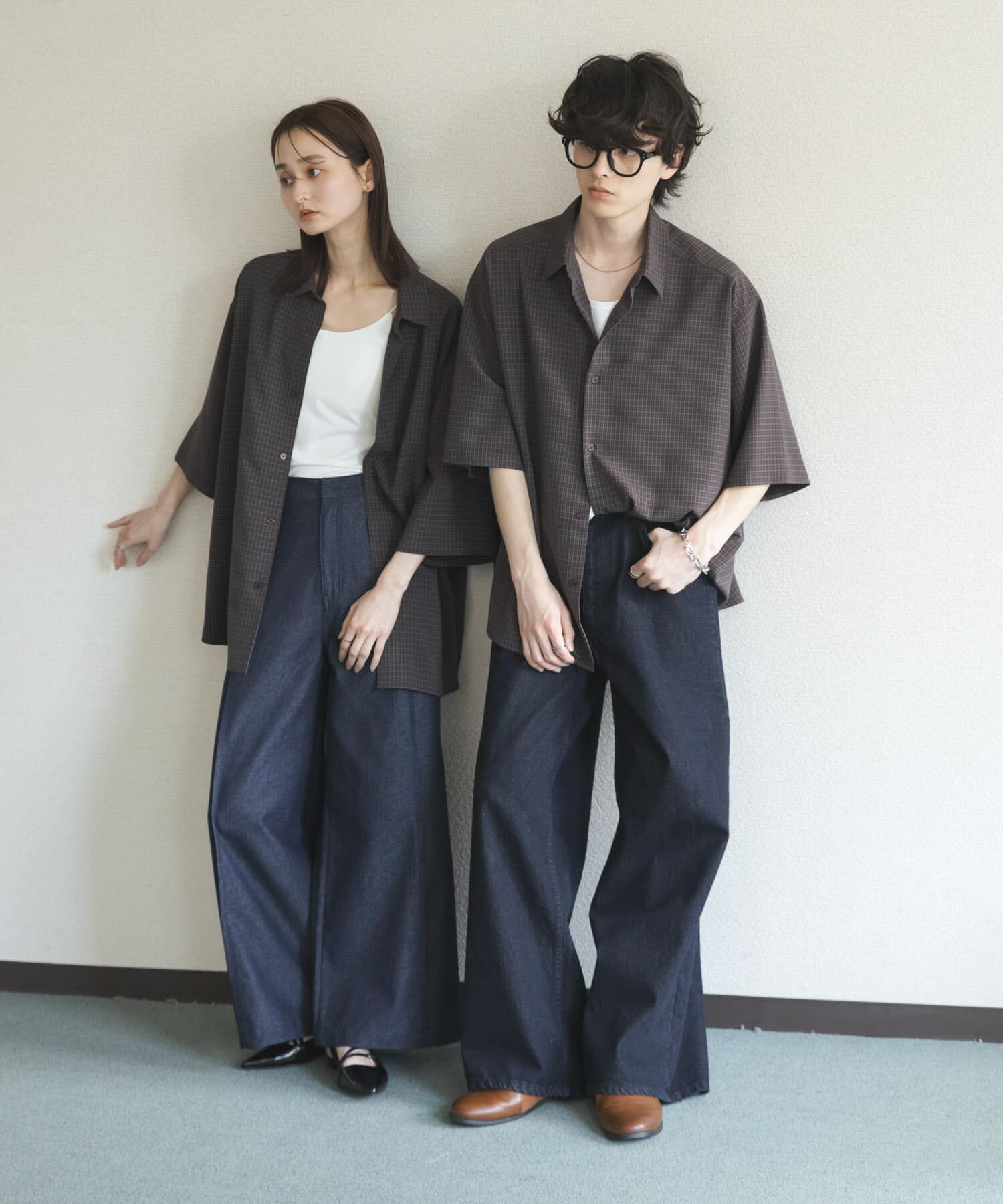 SENSE OF PLACE by URBAN RESEARCH「『ﾕﾆｾｯｸｽ』ﾏｲｸﾛﾁｪｯｸｴｸｽﾄﾗﾙｰｽﾞｼｮｰﾄｽﾘｰﾌ 」|シャツ・ブラウス|
