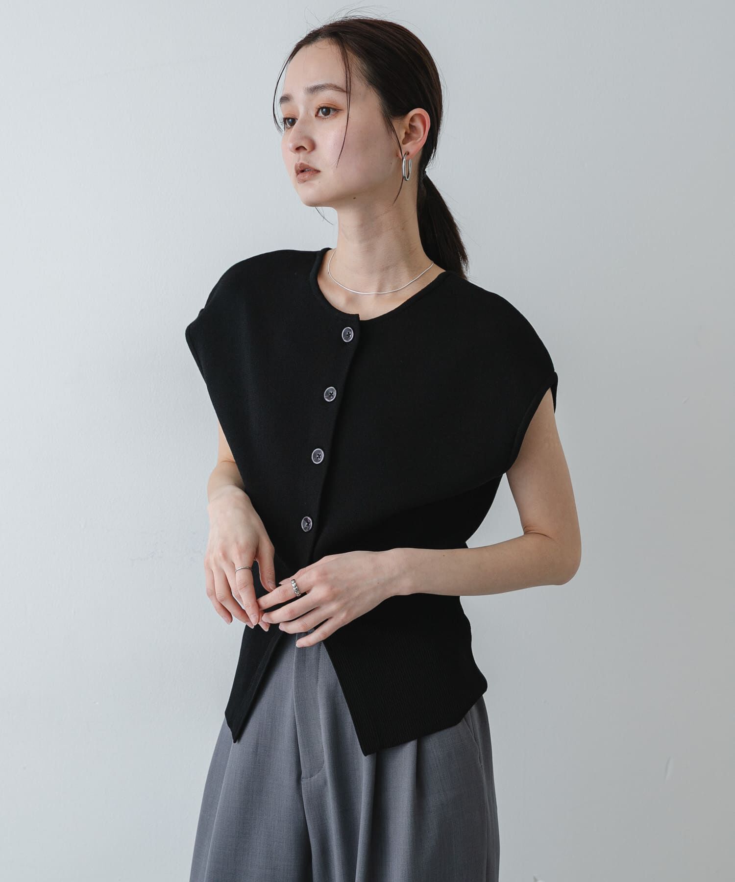 SENSE OF PLACE by URBAN RESEARCH「『洗濯可』シェイプラインセーター」|ニット・セーター|