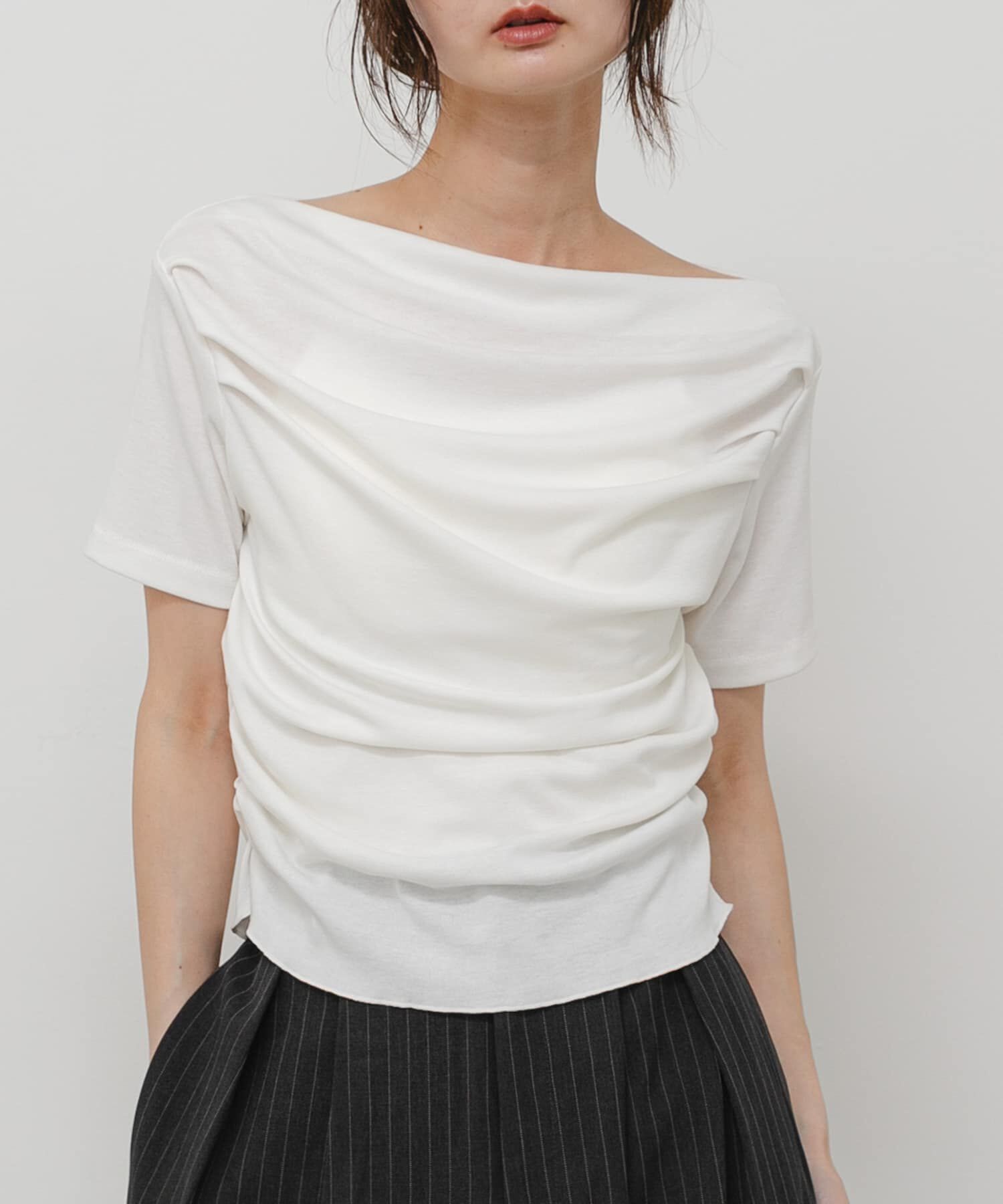SENSE OF PLACE by URBAN RESEARCH「シアードレープトップ(半袖)」|Tシャツ・カットソー|