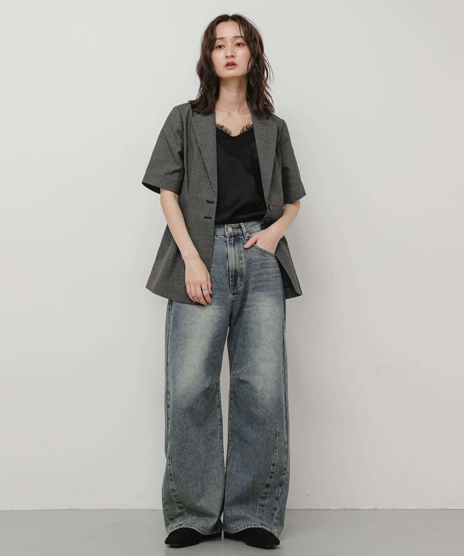 SENSE OF PLACE by URBAN RESEARCH「Vカットアシンメトリーパンプス」|パンプス|