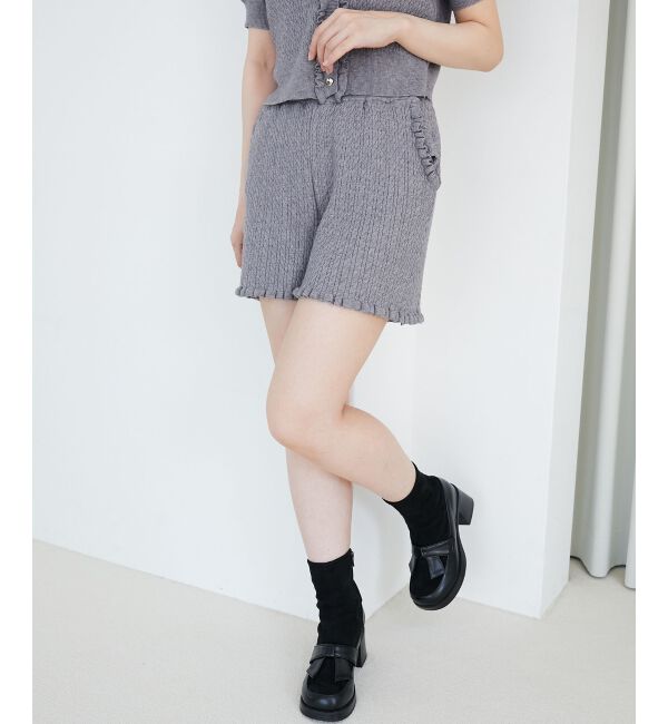  「ミニケーブルショートパンツ」|その他|グレー