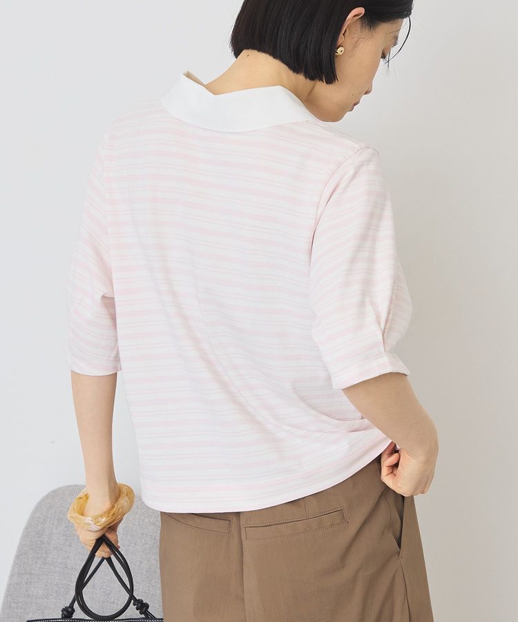 AMERICAN HOLIC「【UVカット・接触冷感】ボーダーポロシャツ」|Tシャツ・カットソー|