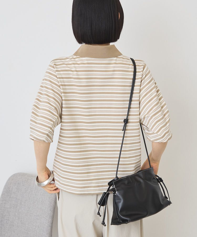 AMERICAN HOLIC「【UVカット・接触冷感】ボーダーポロシャツ」|Tシャツ・カットソー|