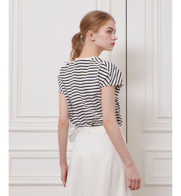 LOULOU WILLOUGHBY「【LOULOU WILLOUGHBY】ギャザーレイヤーＴシャツ」|Tシャツ・カットソー|