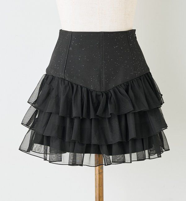  「【SMサイズ展開】ティアードミニスカート/セットアップ可能」|スカート|