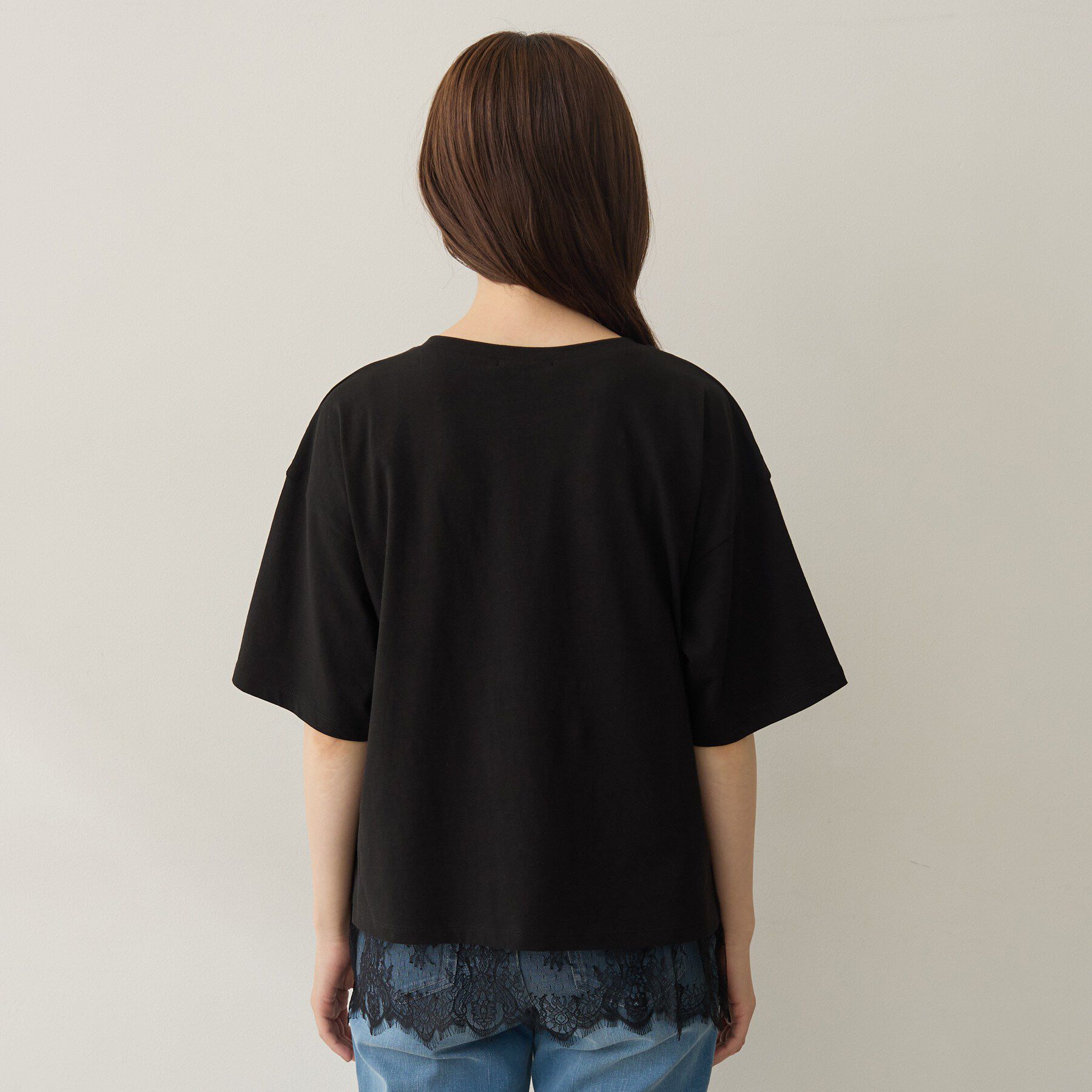 UNTITLED「【1枚でもセットでも】レースキャミ付きプルオーバー」|Tシャツ・カットソー|