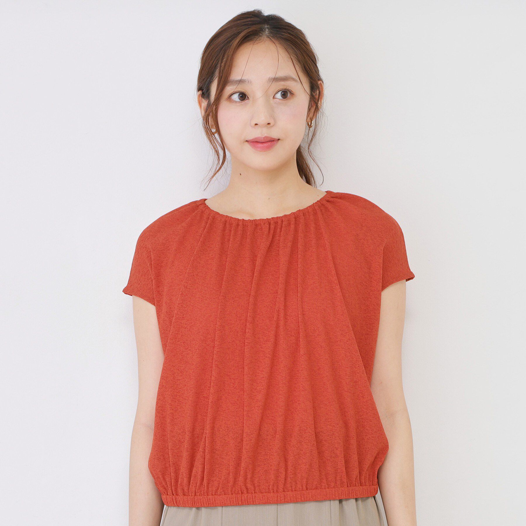 COUP DE CHANCE「【手洗い可／日本製】フレンチスリーブトップス」|Tシャツ・カットソー|