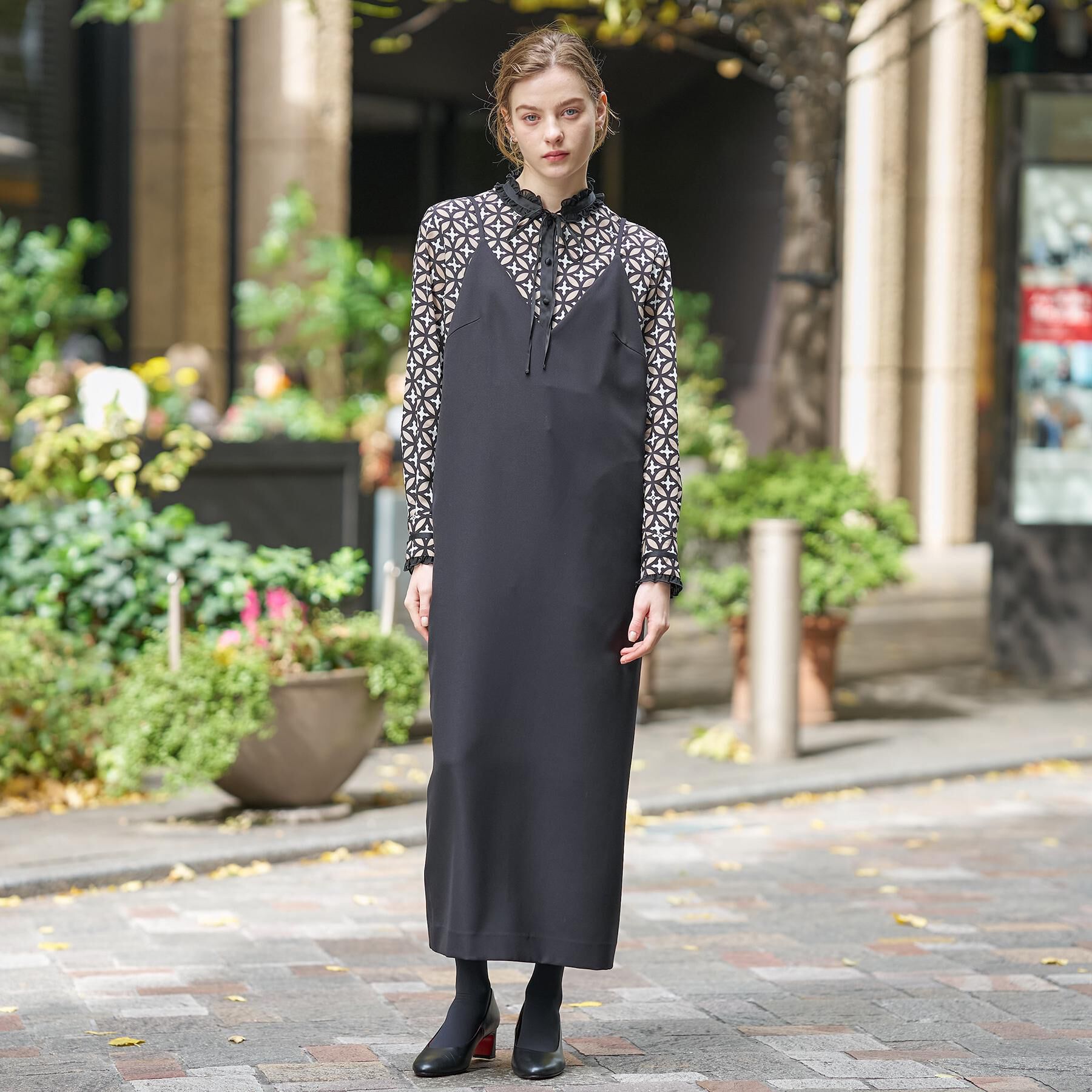 DRESSTERIOR「◆【美人百花/モデル美香着用】コンフォートアイラインキャミワンピース」|ワンピース|