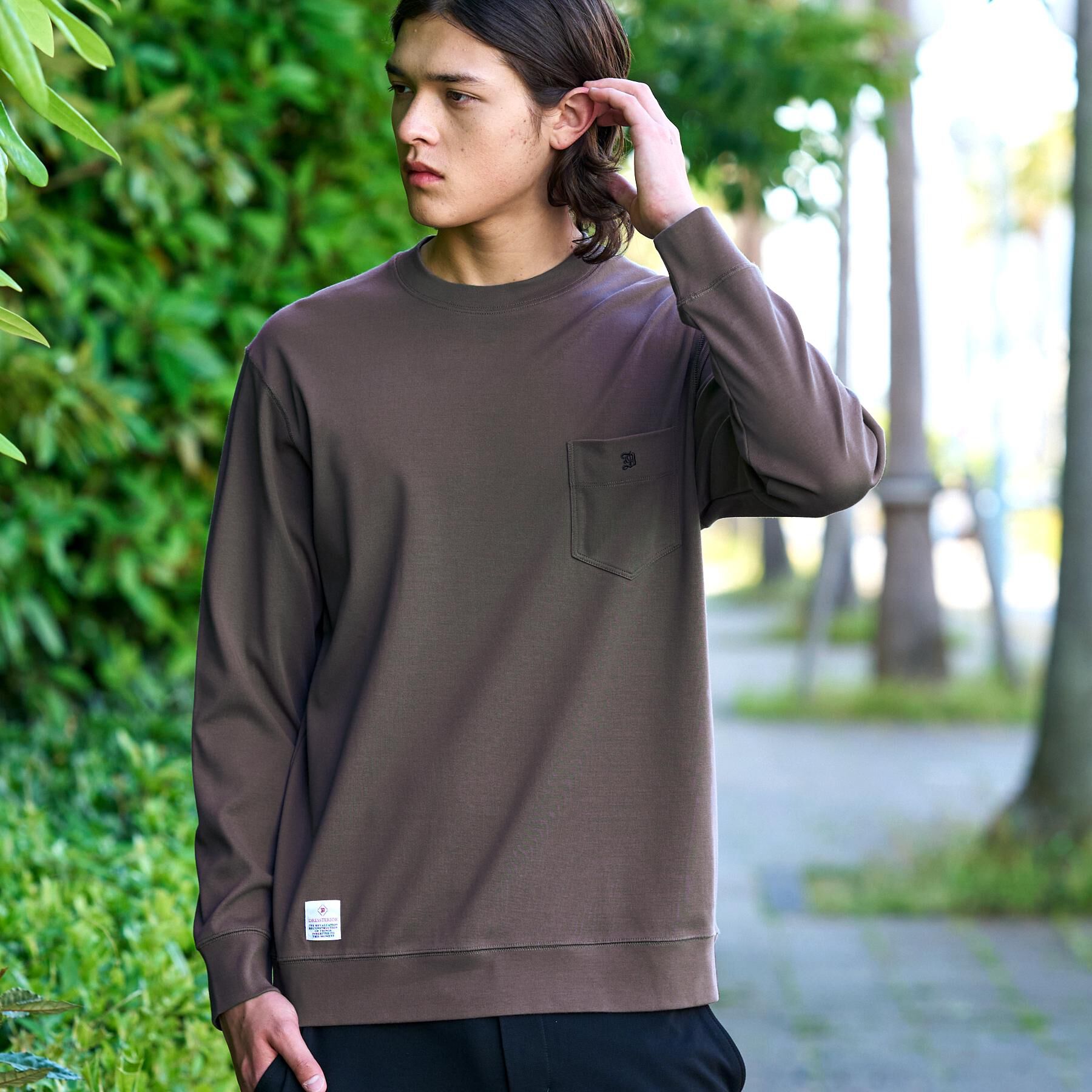 DRESSTERIOR「【抗菌防臭／UVカット／しわ防止】クールデオドラント フライスロングTシャツ」|Tシャツ・カットソー|