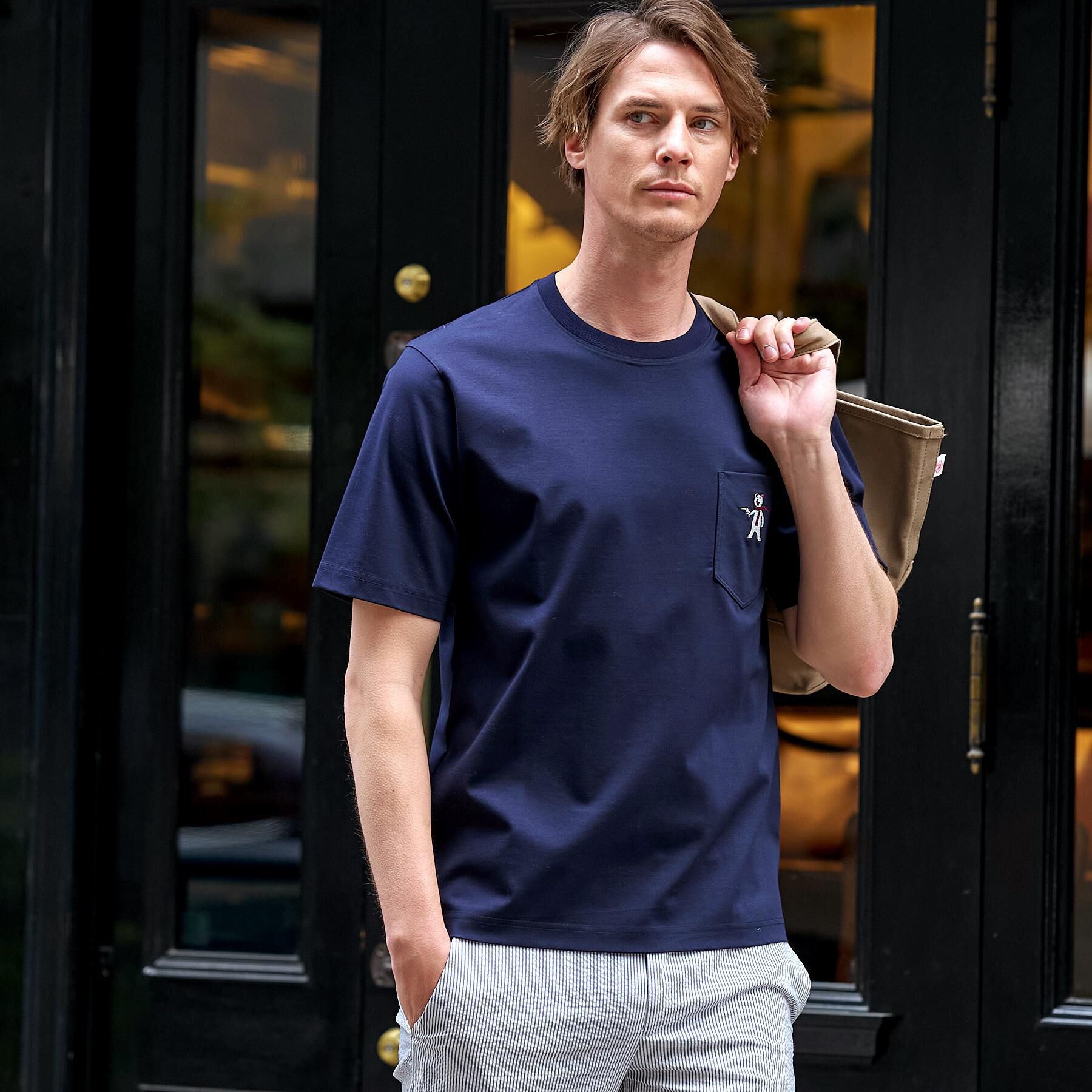DRESSTERIOR「【接触冷感／UVカット／抗菌防臭／しわ防止】クールデオドラント ピストルベアーTシャツ」|Tシャツ・カットソー|