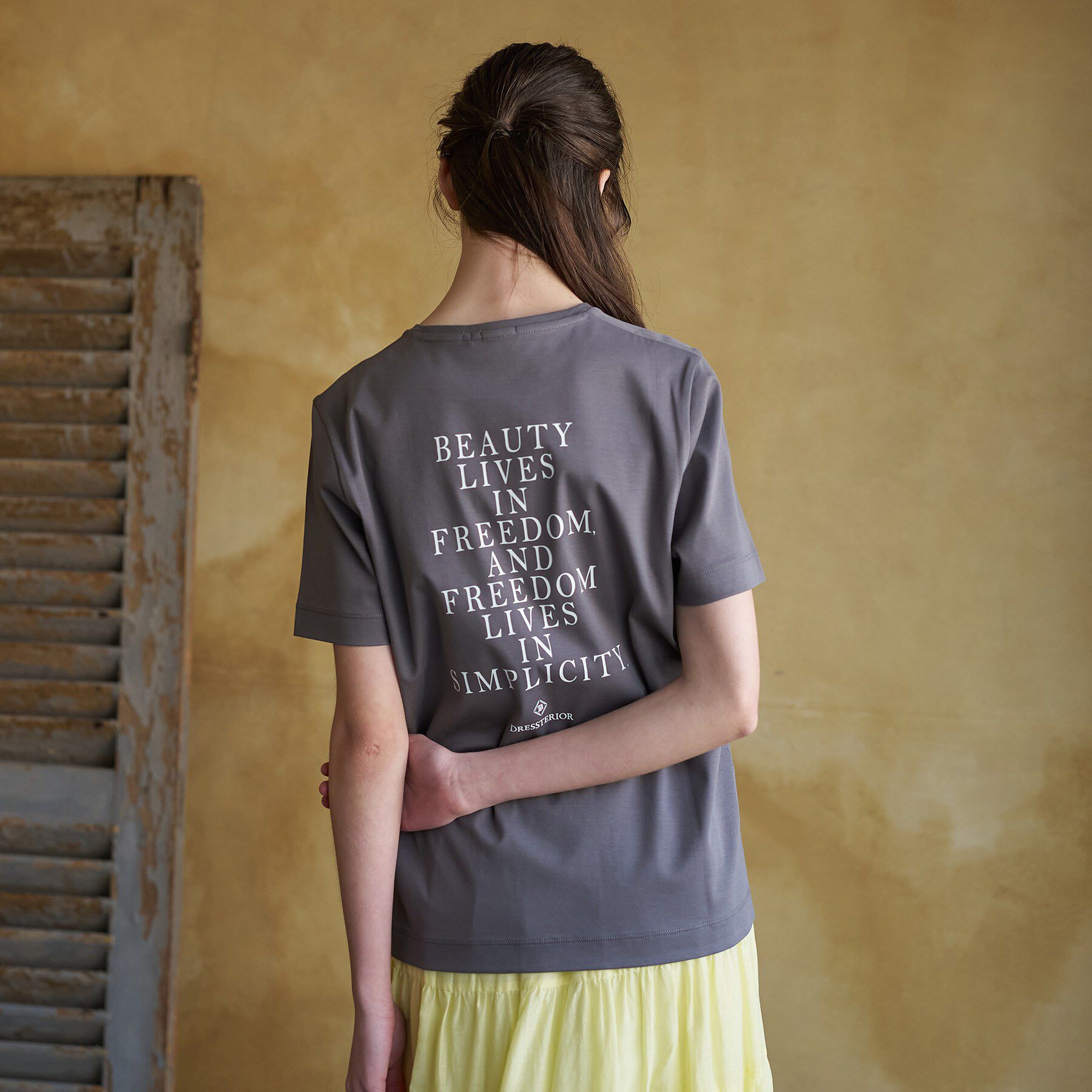 DRESSTERIOR「【接触冷感／抗菌防臭／消臭】アイスクリアコットン PARIS Tシャツ」|Tシャツ・カットソー|