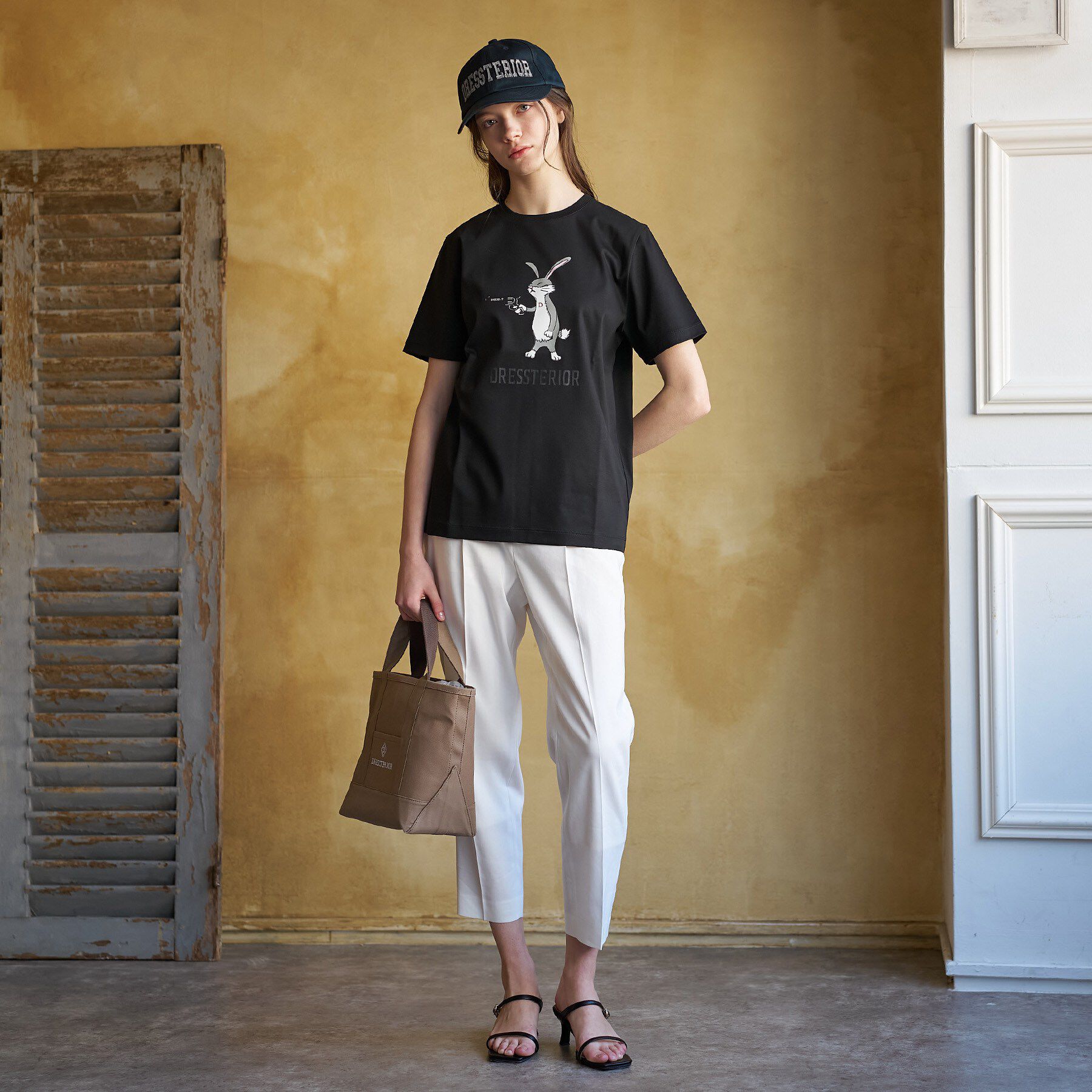 DRESSTERIOR「【接触冷感／抗菌防臭／消臭】アイスクリアコットン ピストルラビットT」|Tシャツ・カットソー|
