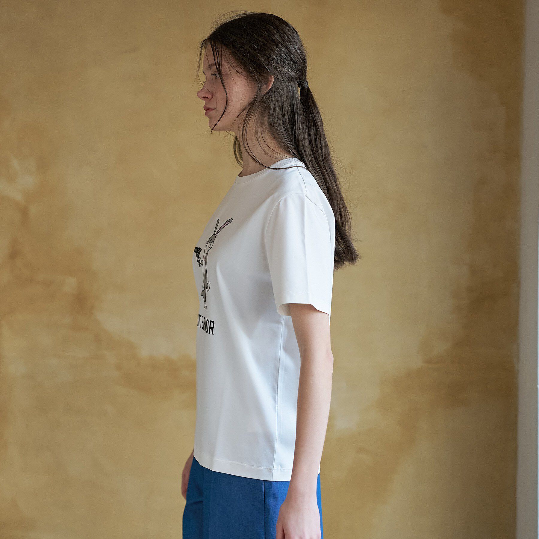 DRESSTERIOR「【接触冷感／抗菌防臭／消臭】アイスクリアコットン ピストルラビットT」|Tシャツ・カットソー|