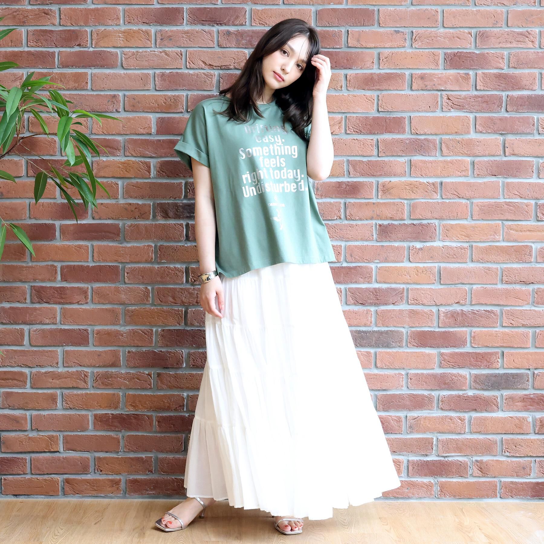 DRESSTERIOR「◆【箔ロゴ】箔プリントドルマンスリーブ Tシャツ」|Tシャツ・カットソー|