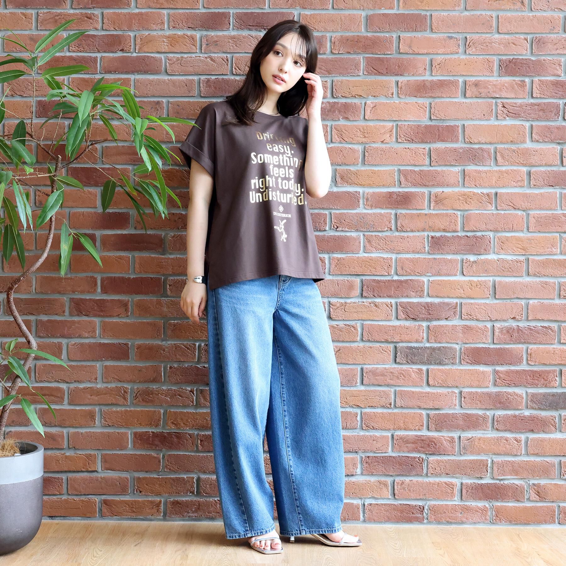 DRESSTERIOR「◆【箔ロゴ】箔プリントドルマンスリーブ Tシャツ」|Tシャツ・カットソー|