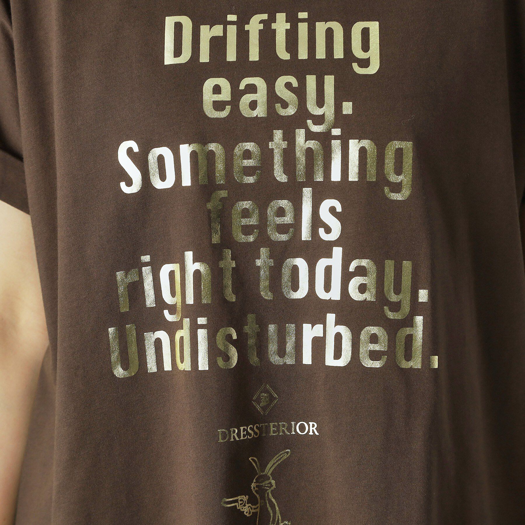 DRESSTERIOR「◆【箔ロゴ】箔プリントドルマンスリーブ Tシャツ」|Tシャツ・カットソー|