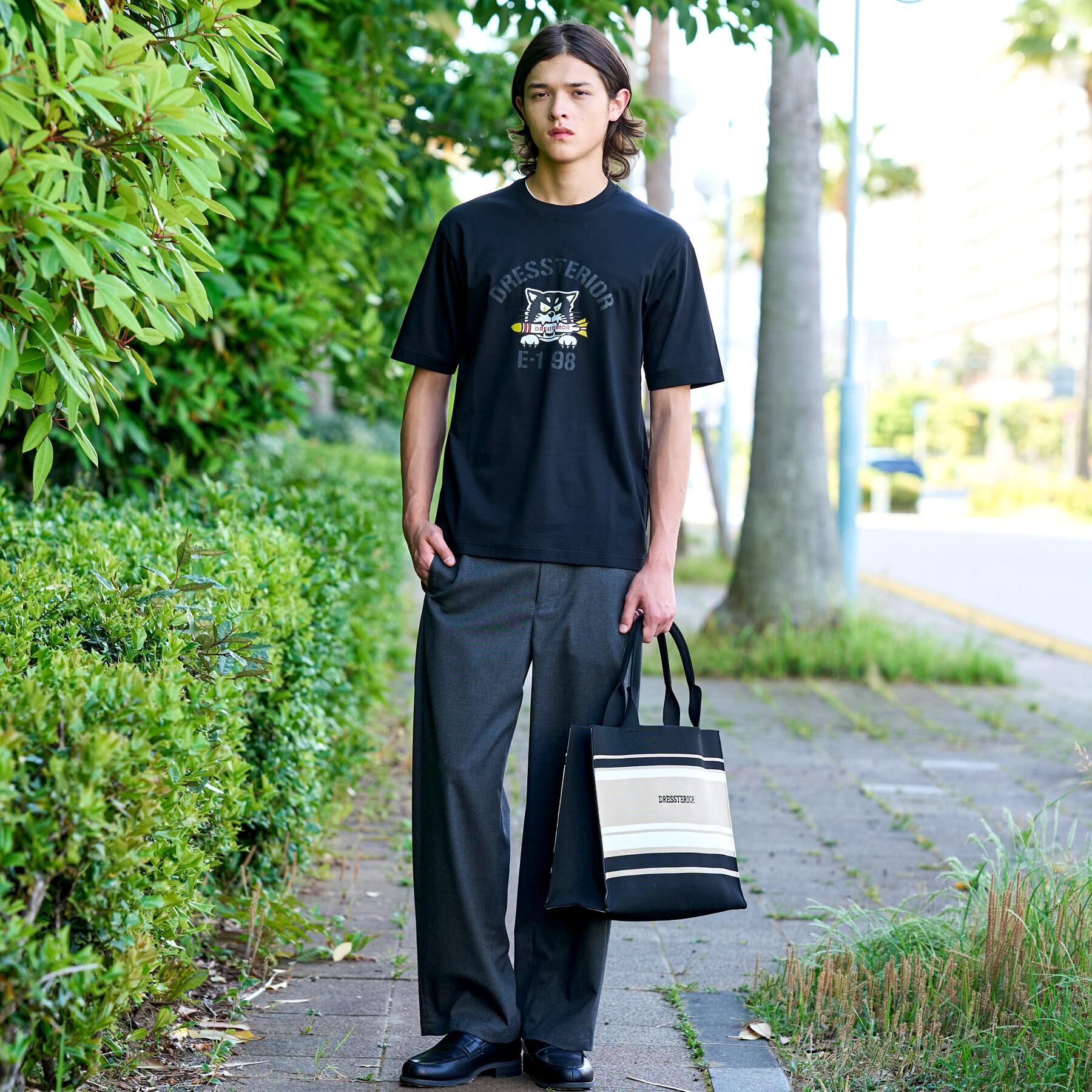 DRESSTERIOR「【接触冷感／抗菌防臭／消臭】ICE CLEAR COTTON ミサイルキャットTシャツ」|Tシャツ・カットソー|