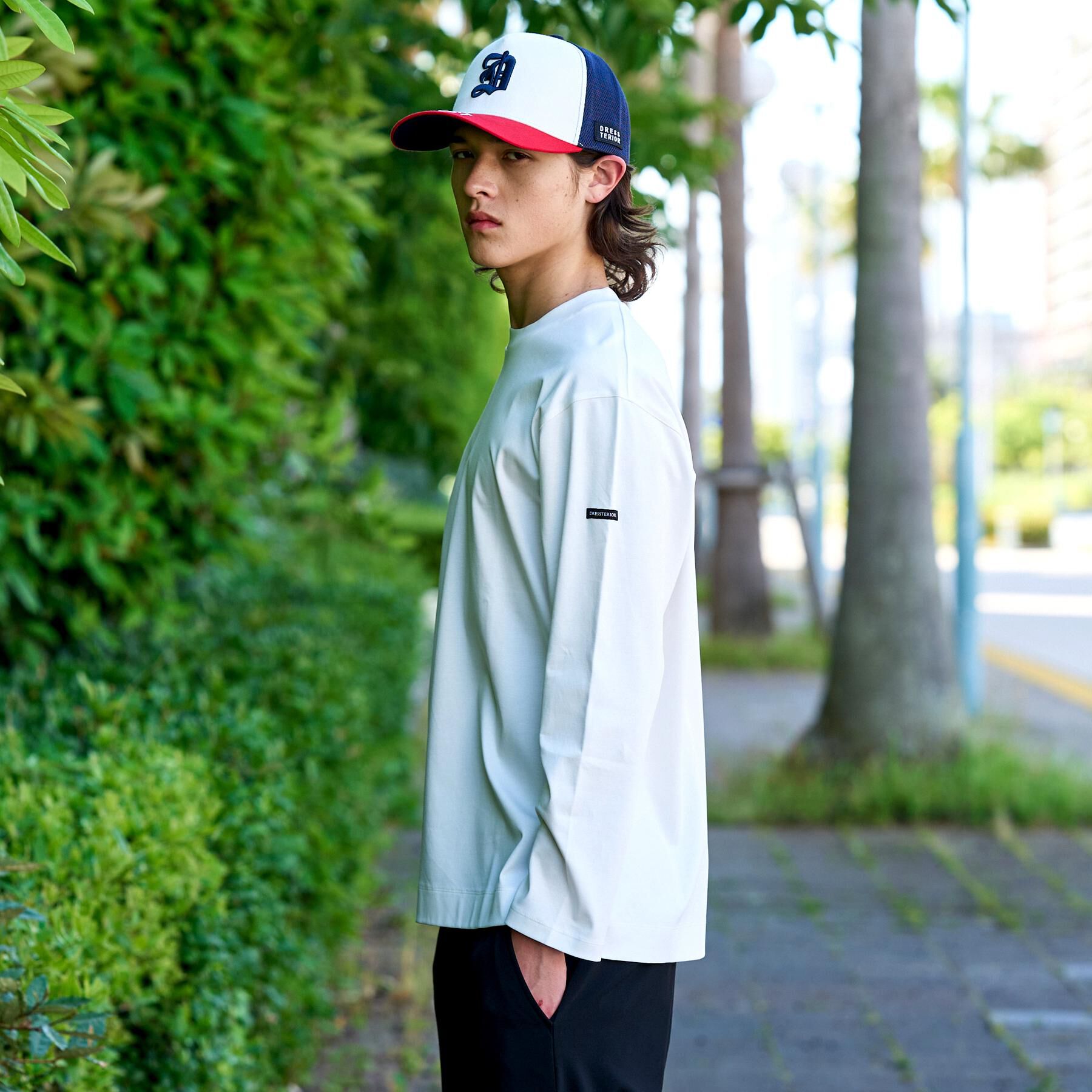 DRESSTERIOR「【接触冷感／抗菌防臭／消臭】ICE CLEAR COTTON クルーネックロンT」|Tシャツ・カットソー|