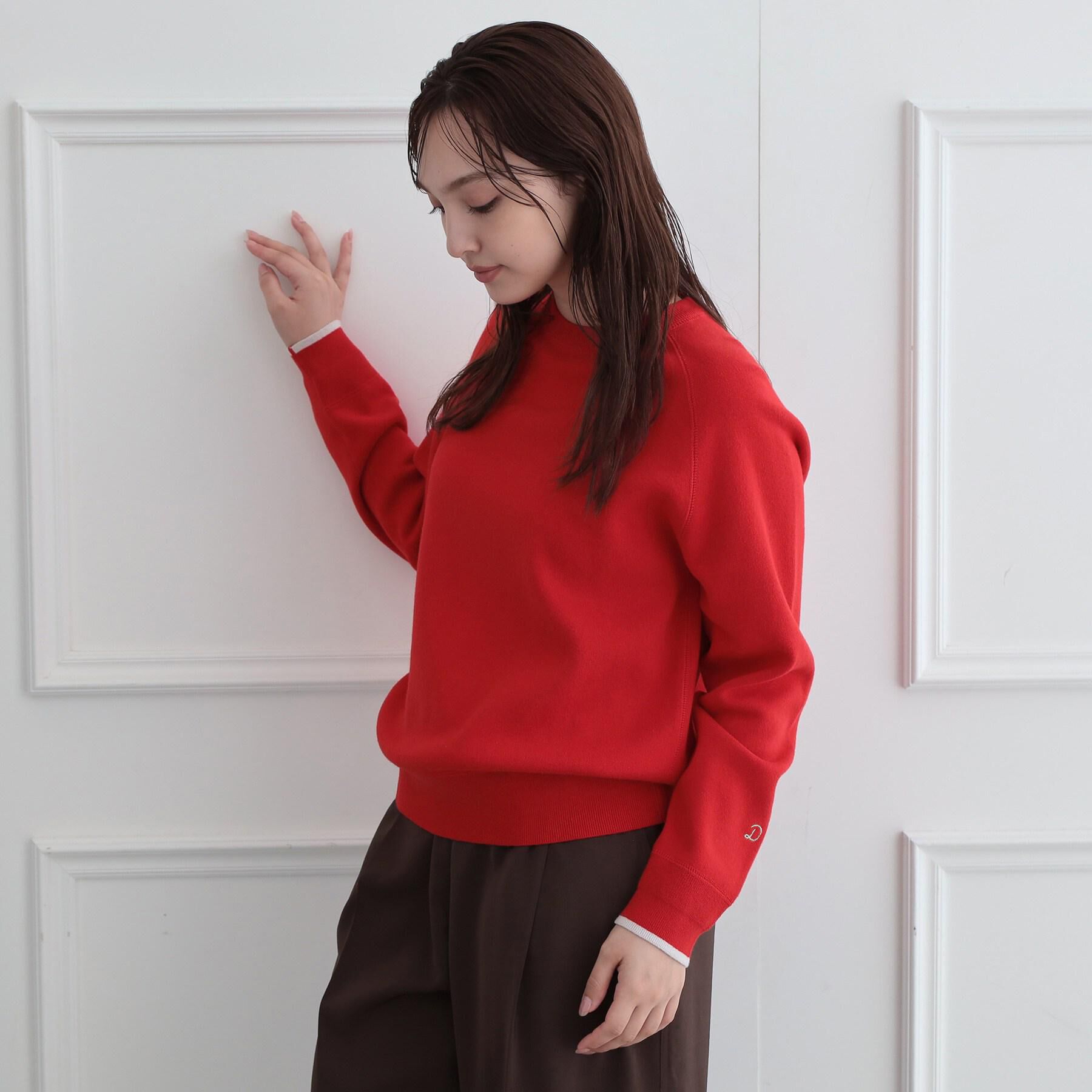 DRESSTERIOR「ウォッシャブルコットンカシミヤ混配色ニット」|ニット・セーター|