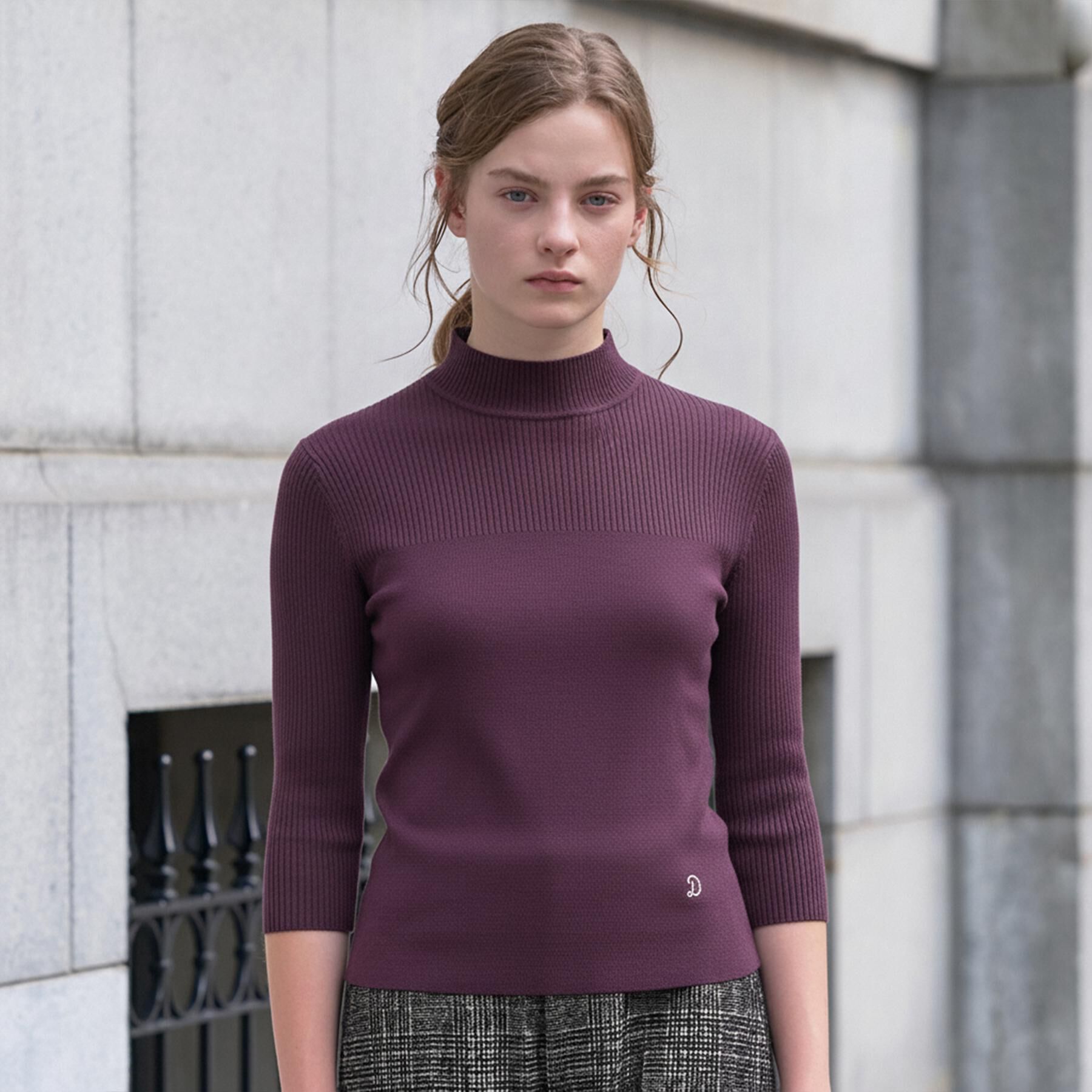 DRESSTERIOR「【接触冷感】クールタッチカットハーフスリーブプルオーバー」|ニット・セーター|