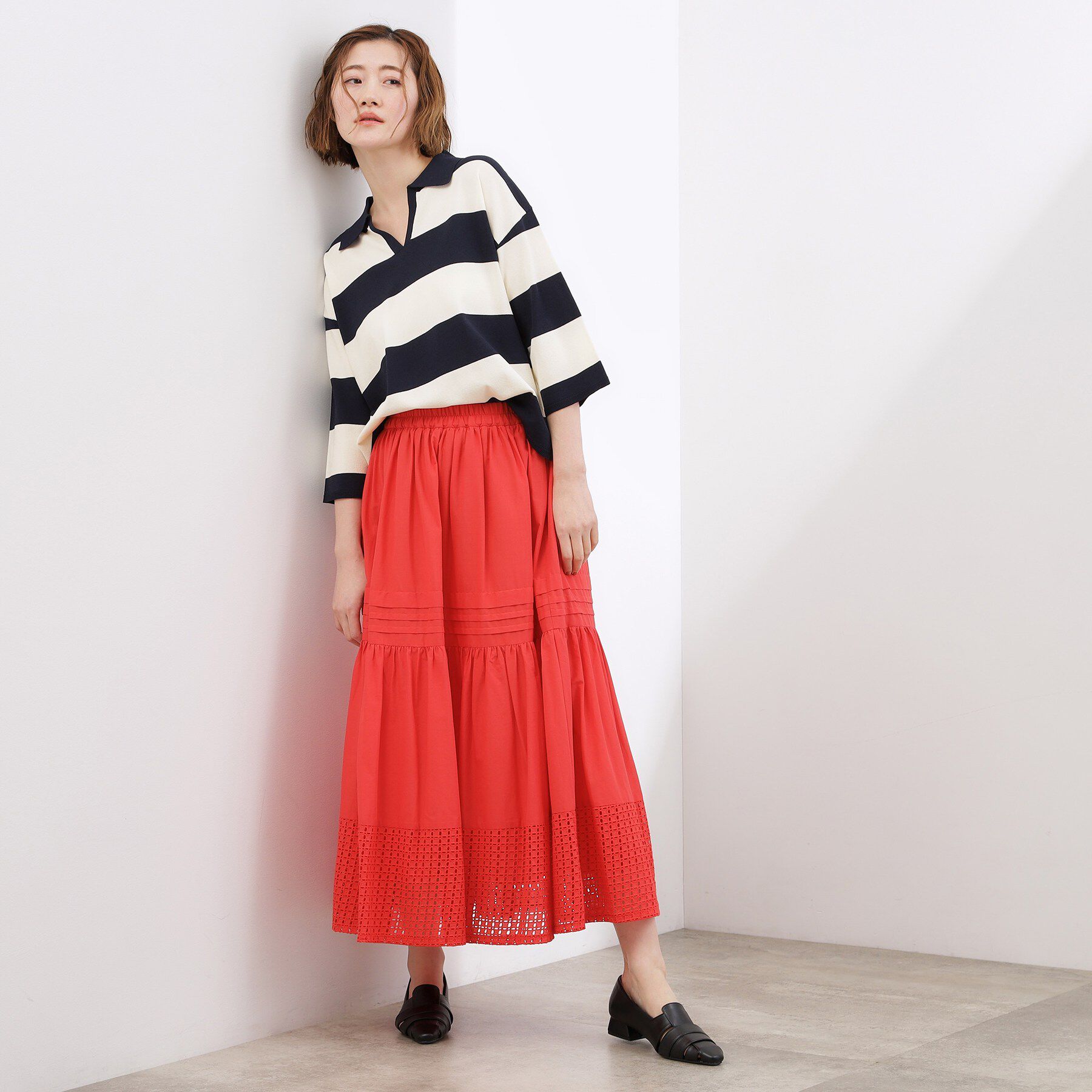 grove「【ひんやり＆UVカット】ラガークロップドプルオーバー」|ニット・セーター|