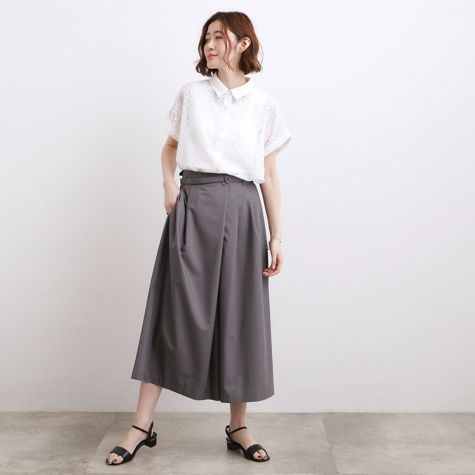 grove「【洗える・体型カバー】軽やかすっきり見えキュロットパンツ」|その他|