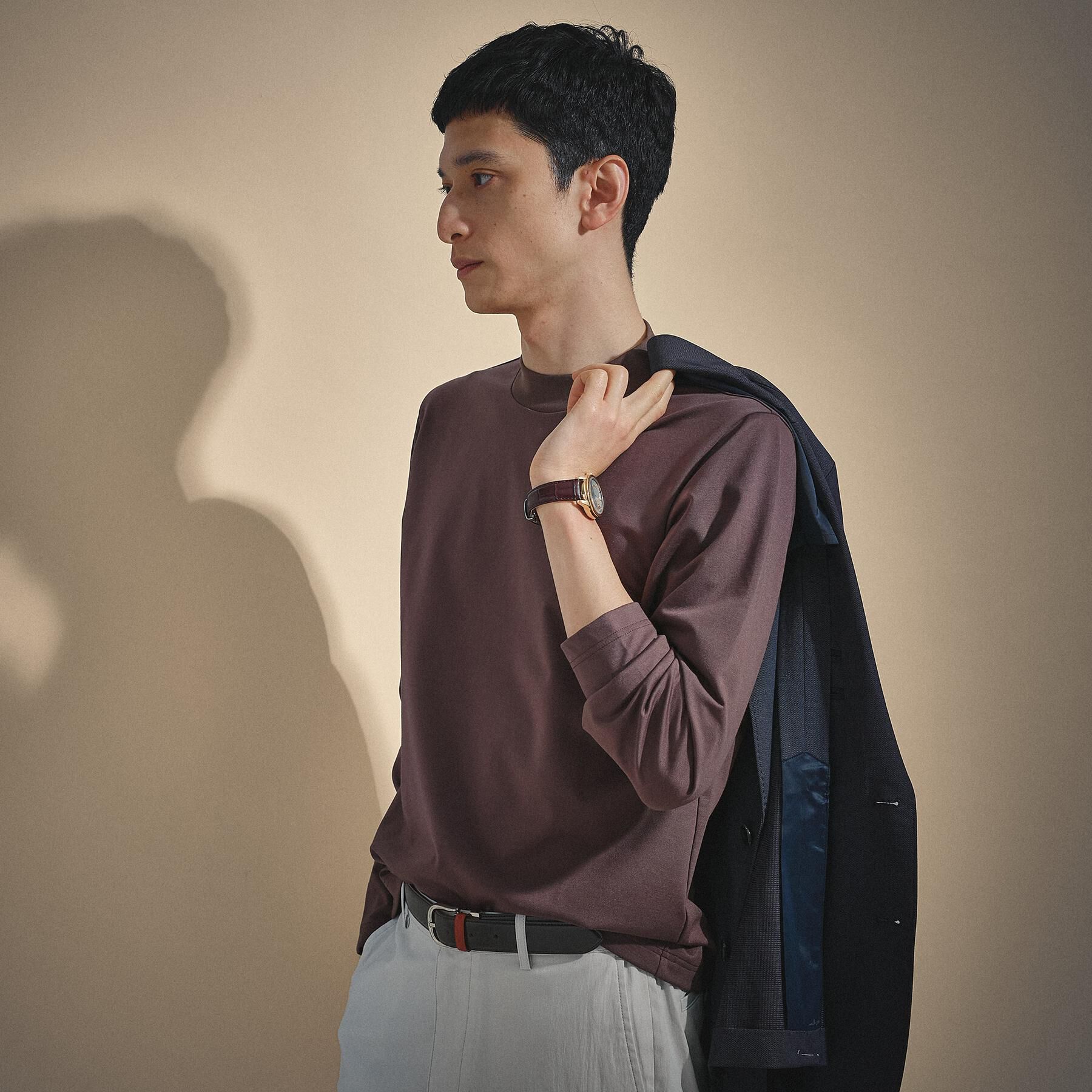 TAKEO KIKUCHI「ハイゲージ モックネックＴシャツ」|Tシャツ・カットソー|
