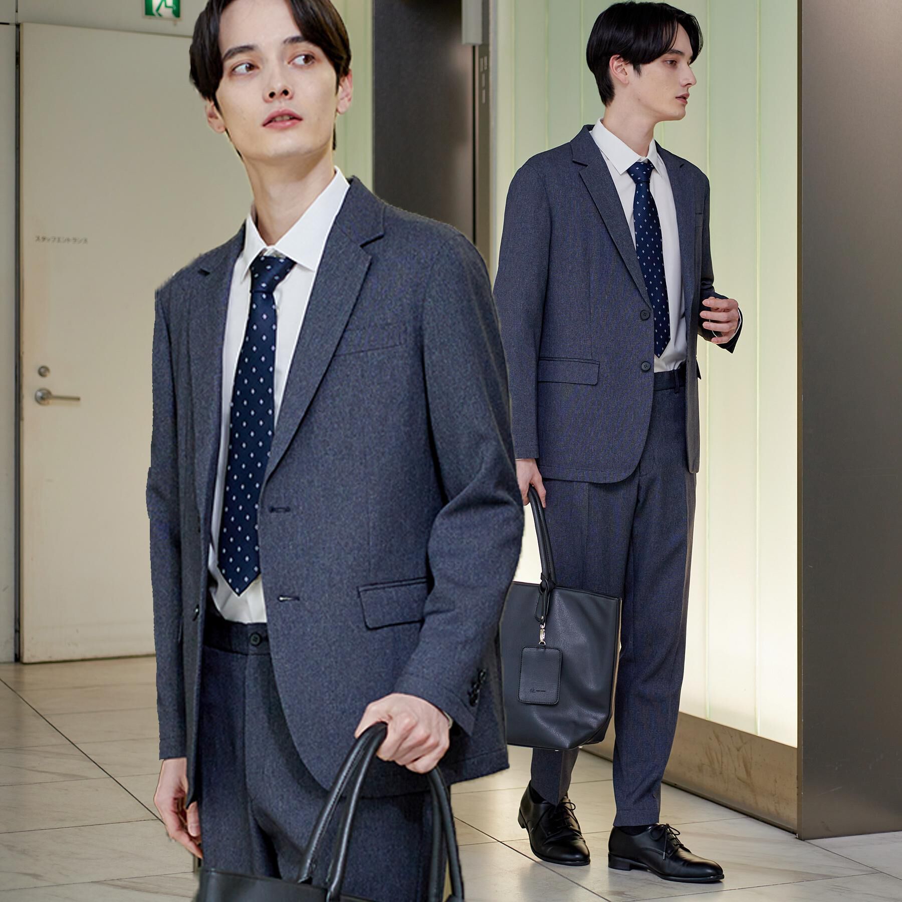tk.TAKEO KIKUCHI「【365日対応】PINHEADシングルセットアップ/上下2点セット/ONOFF兼用/ストレッチ/洗え」|スーツ|