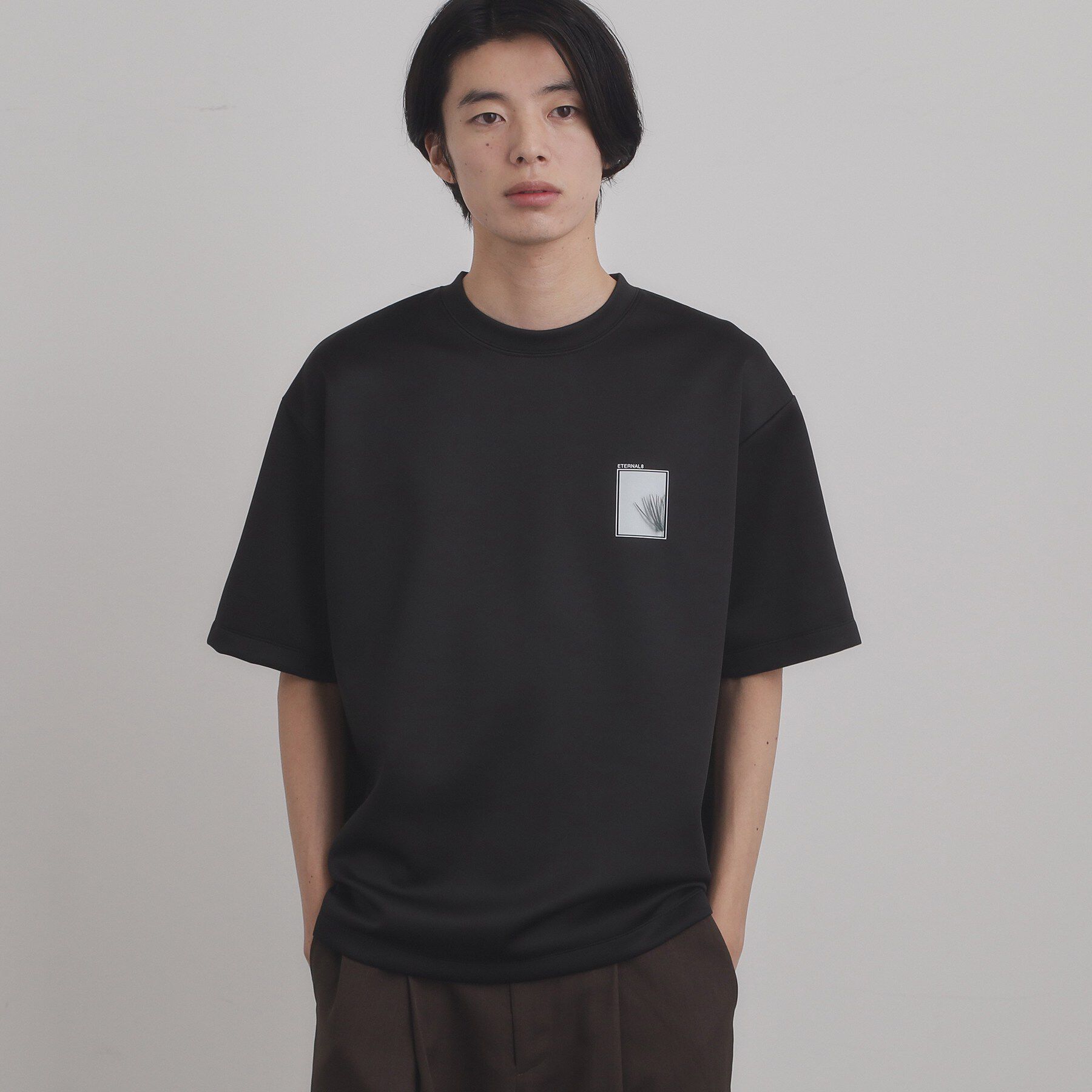 tk.TAKEO KIKUCHI「バックブルームTシャツ」|Tシャツ・カットソー|ブラック(019)