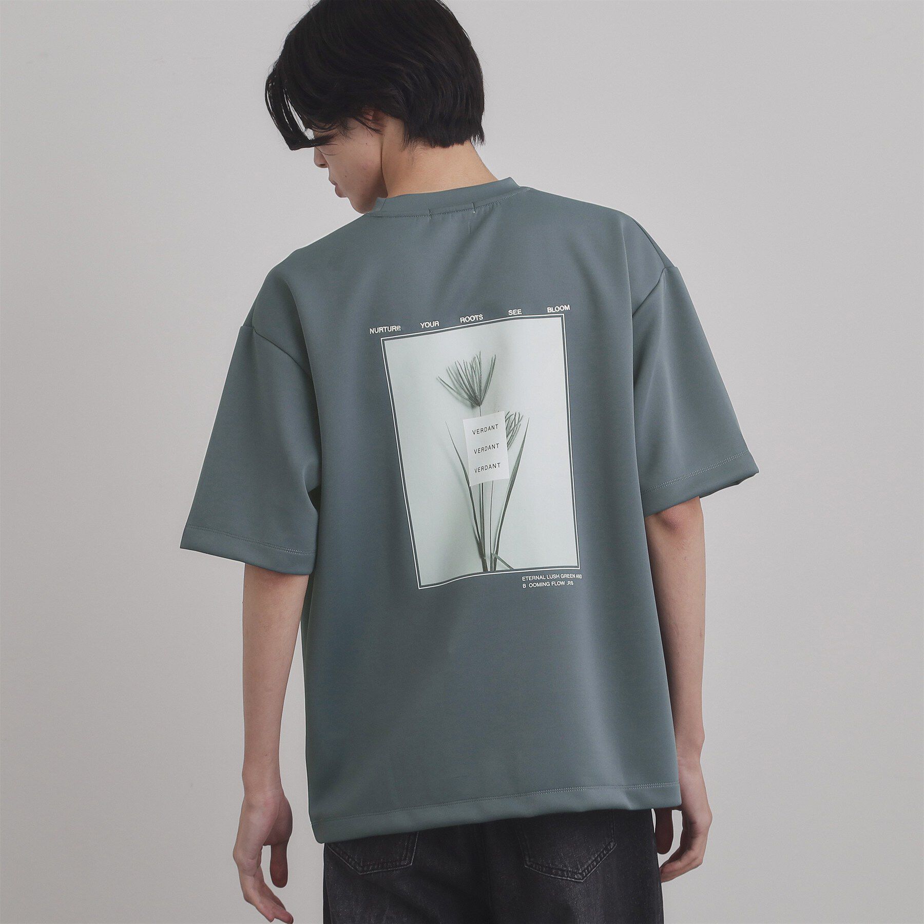 tk.TAKEO KIKUCHI「バックブルームTシャツ」|Tシャツ・カットソー|ブルーグリーン(09