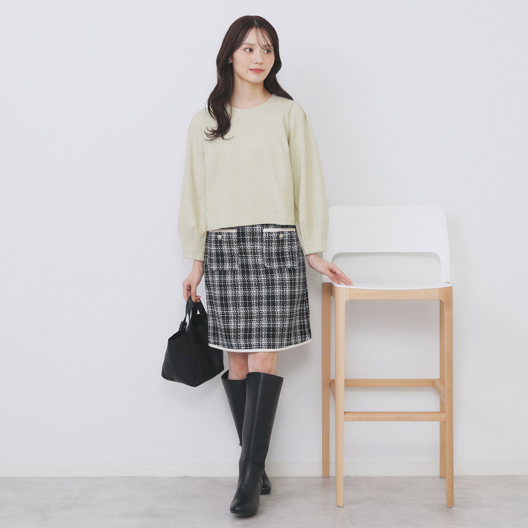 index「コンパクトパフトップス【洗濯機OK／抗ピル／ストレッチ】」|Tシャツ・カットソー|