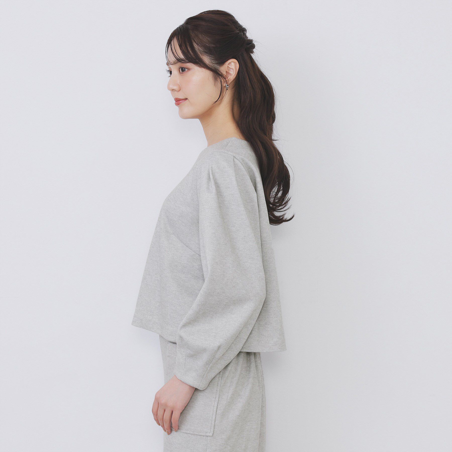 index「コンパクトパフトップス【洗濯機OK／抗ピル／ストレッチ】」|Tシャツ・カットソー|