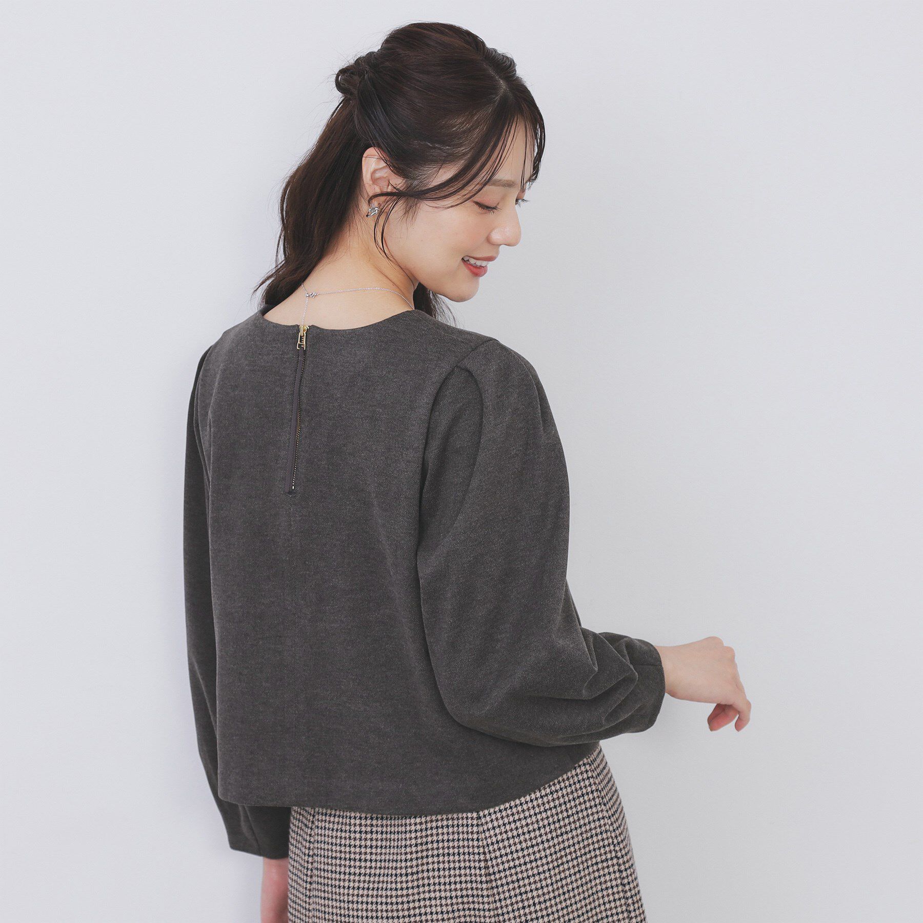 index「コンパクトパフトップス【洗濯機OK／抗ピル／ストレッチ】」|Tシャツ・カットソー|