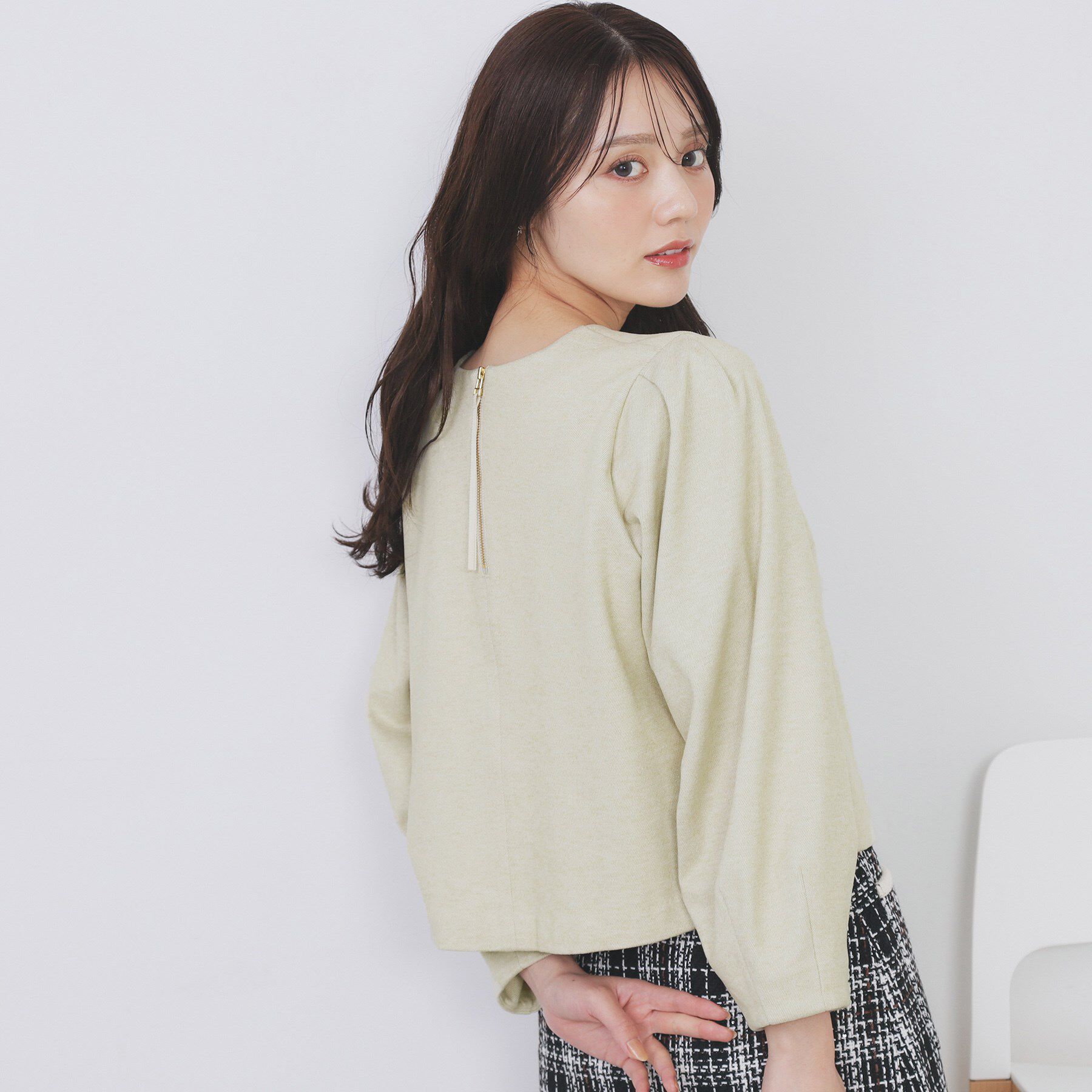 index「コンパクトパフトップス【洗濯機OK／抗ピル／ストレッチ】」|Tシャツ・カットソー|