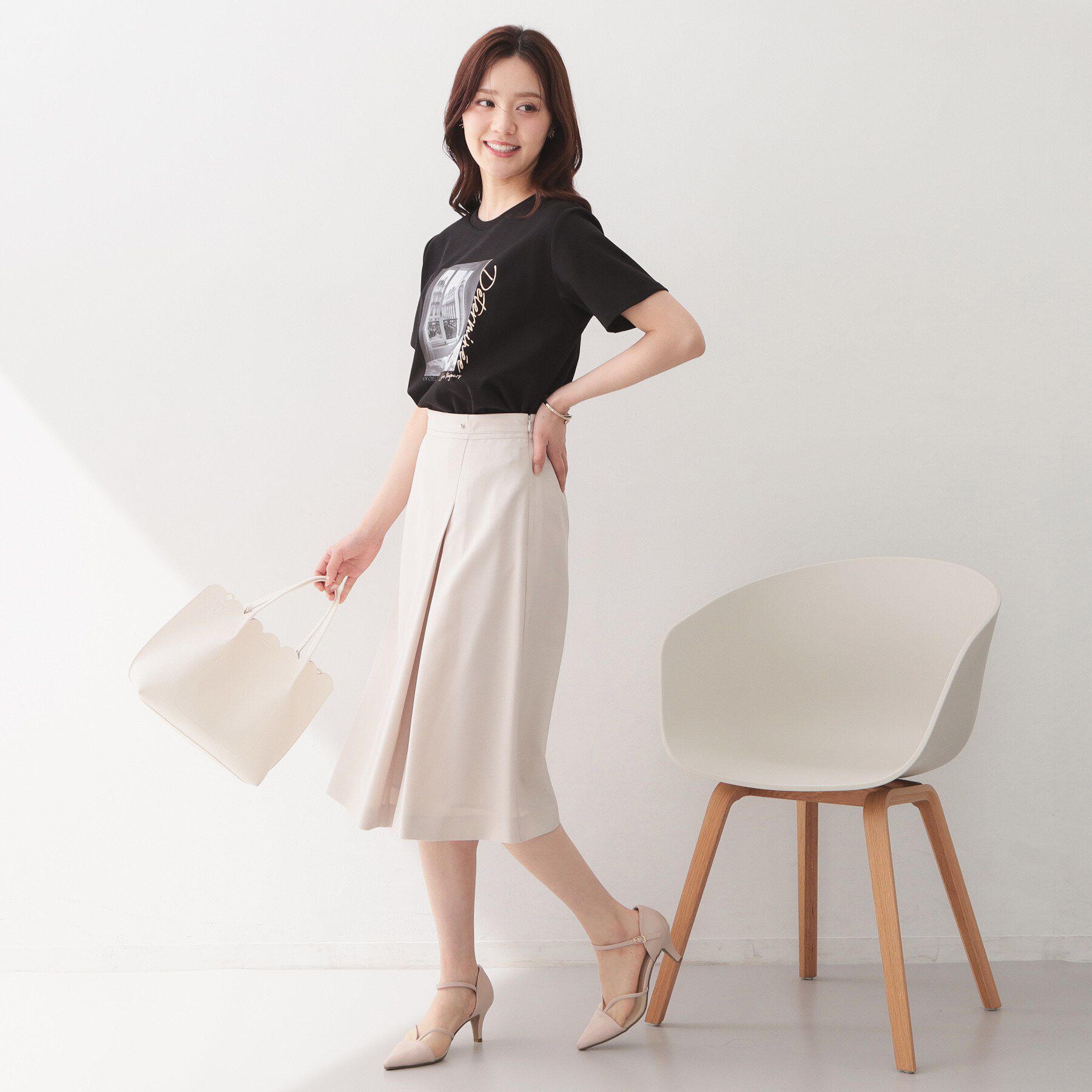 index「【接触冷感／UVケア】転写箔プリントTシャツ《洗濯機OK》」|Tシャツ・カットソー|