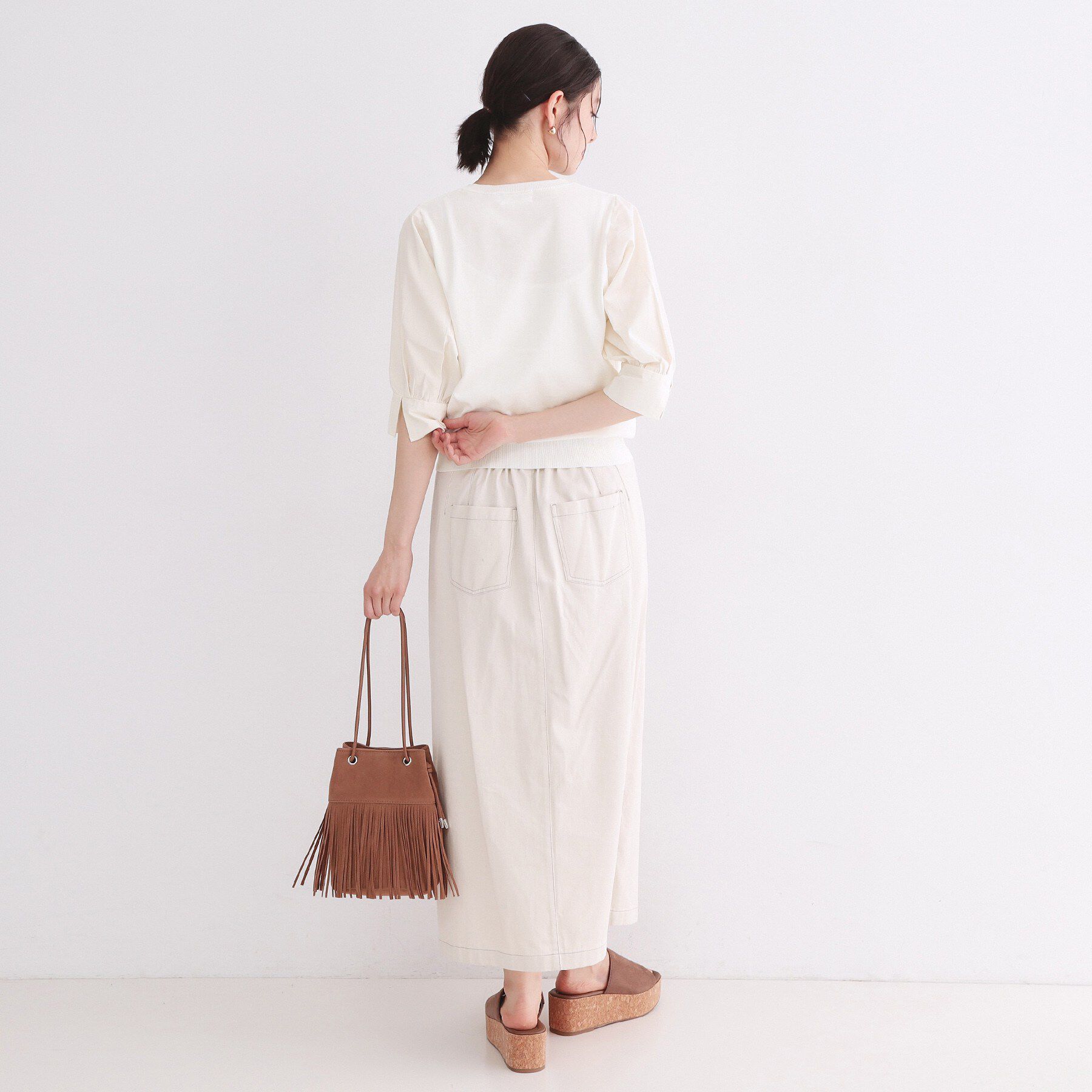 OPAQUE.CLIP「ドッキングスリーブニット【洗濯機洗い可／抗ピル】」|ニット・セーター|
